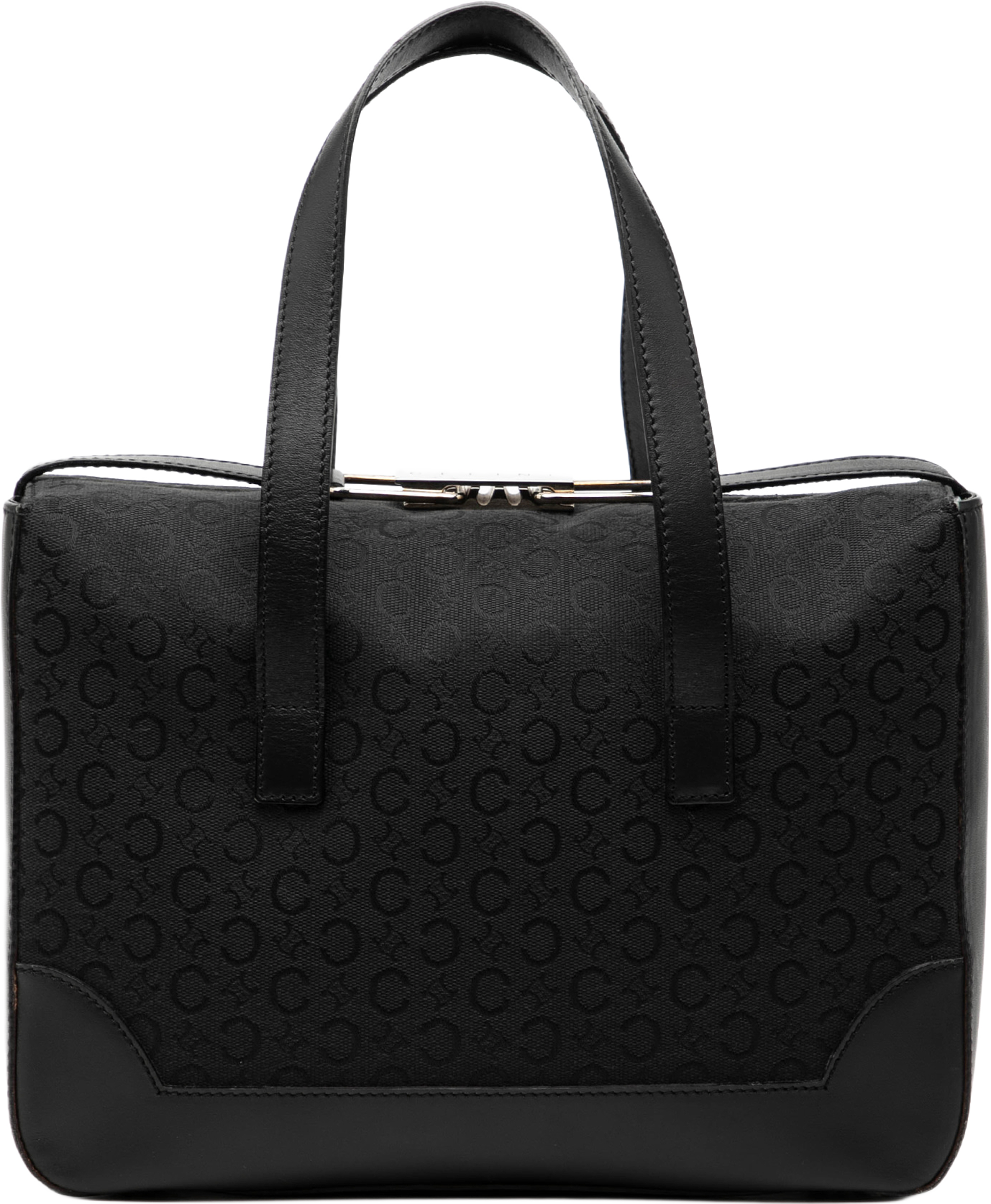 Celine C Macadam Canvas Handbag, från Luxclusif, i färgen black. Klicka för att öppna bilden i stort format
