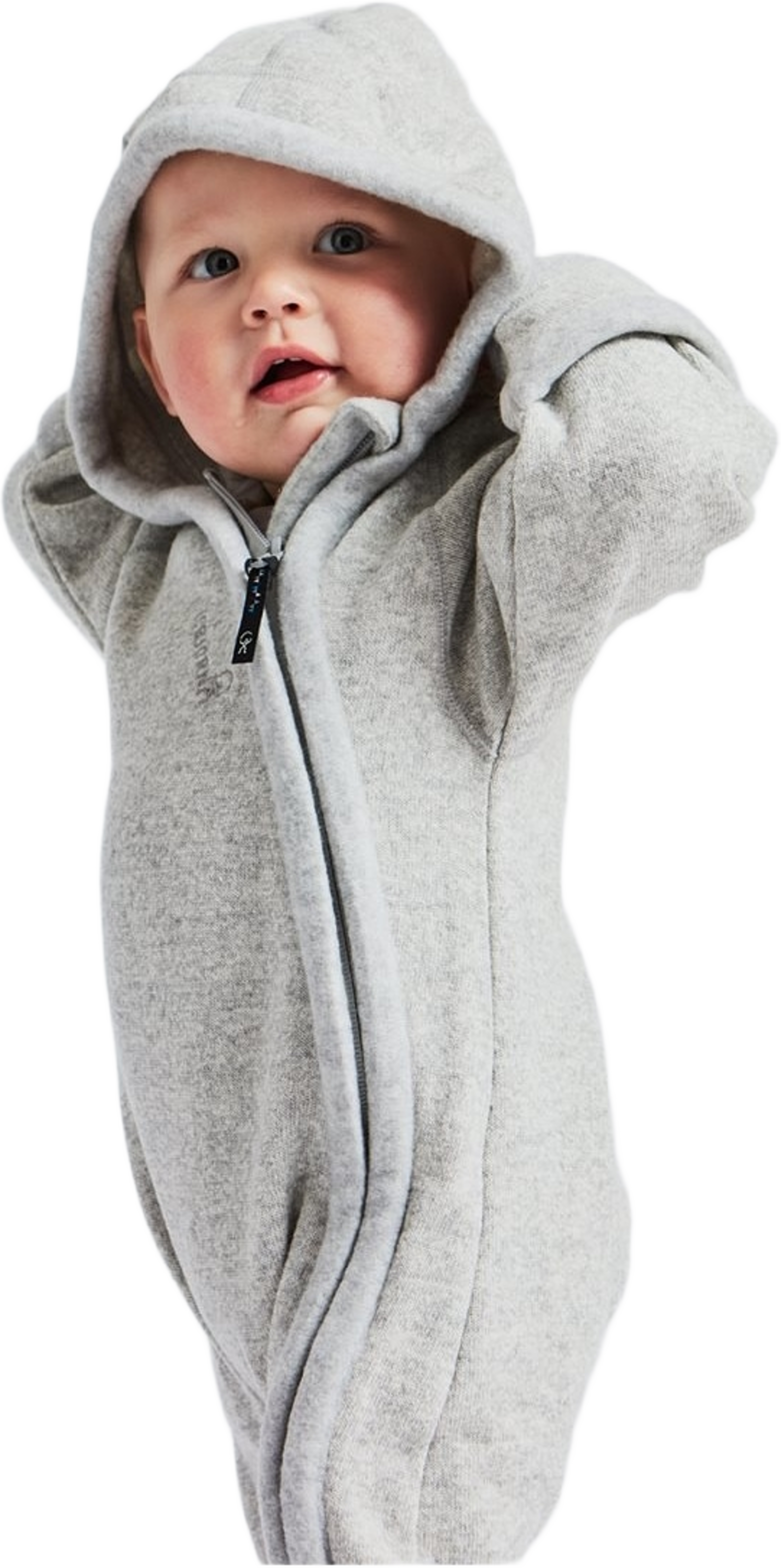 Isbjörn Shaun Baby Jumpsuit 56cl-86cl, från ISBJÖRN of Sweden, i färgen lunarbeam. Klicka för att öppna bilden i stort format