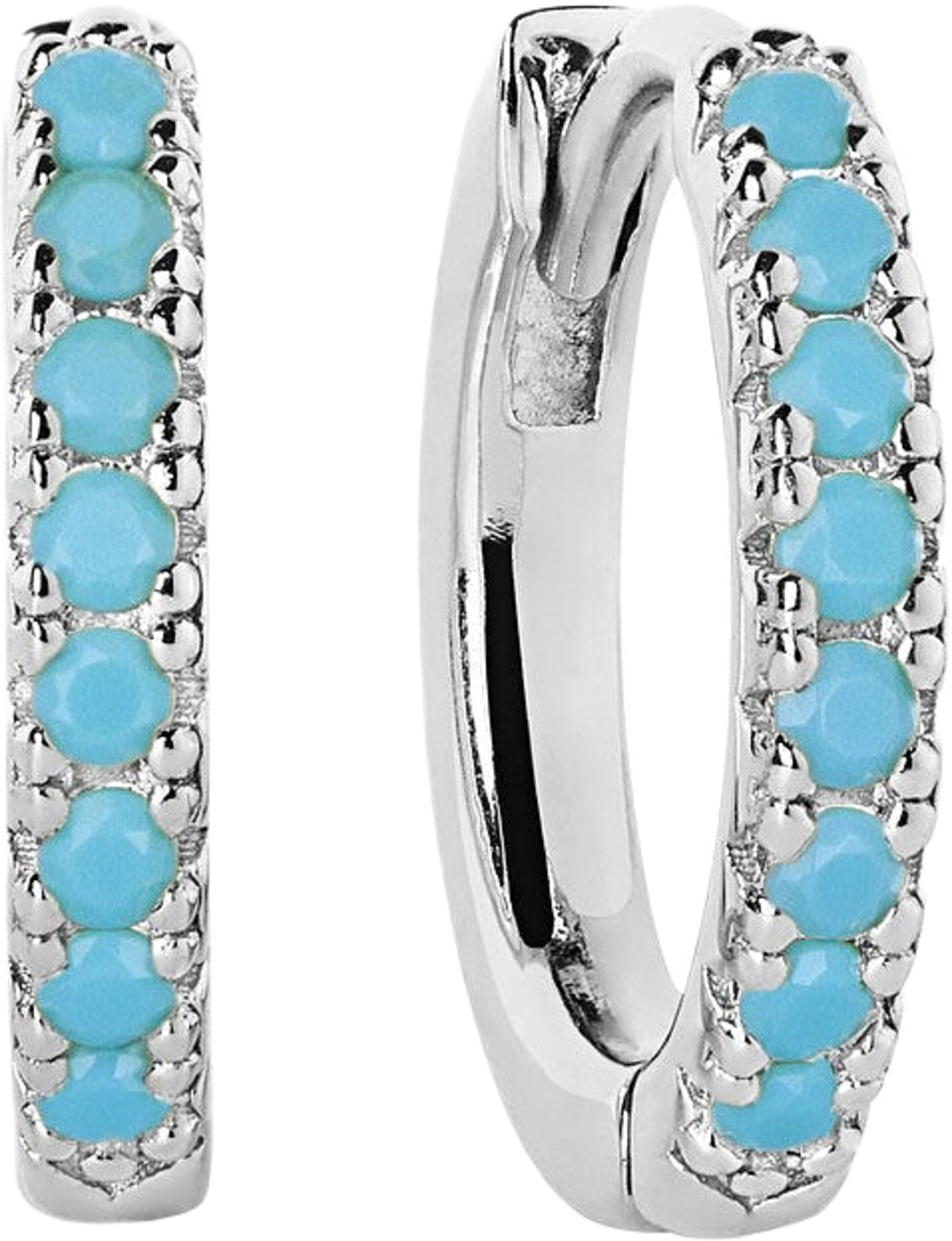 Örhänge Ellera Medio, från Sif Jakobs Jewellery, i färgen turquoise/ silver. Klicka för att öppna bilden i stort format