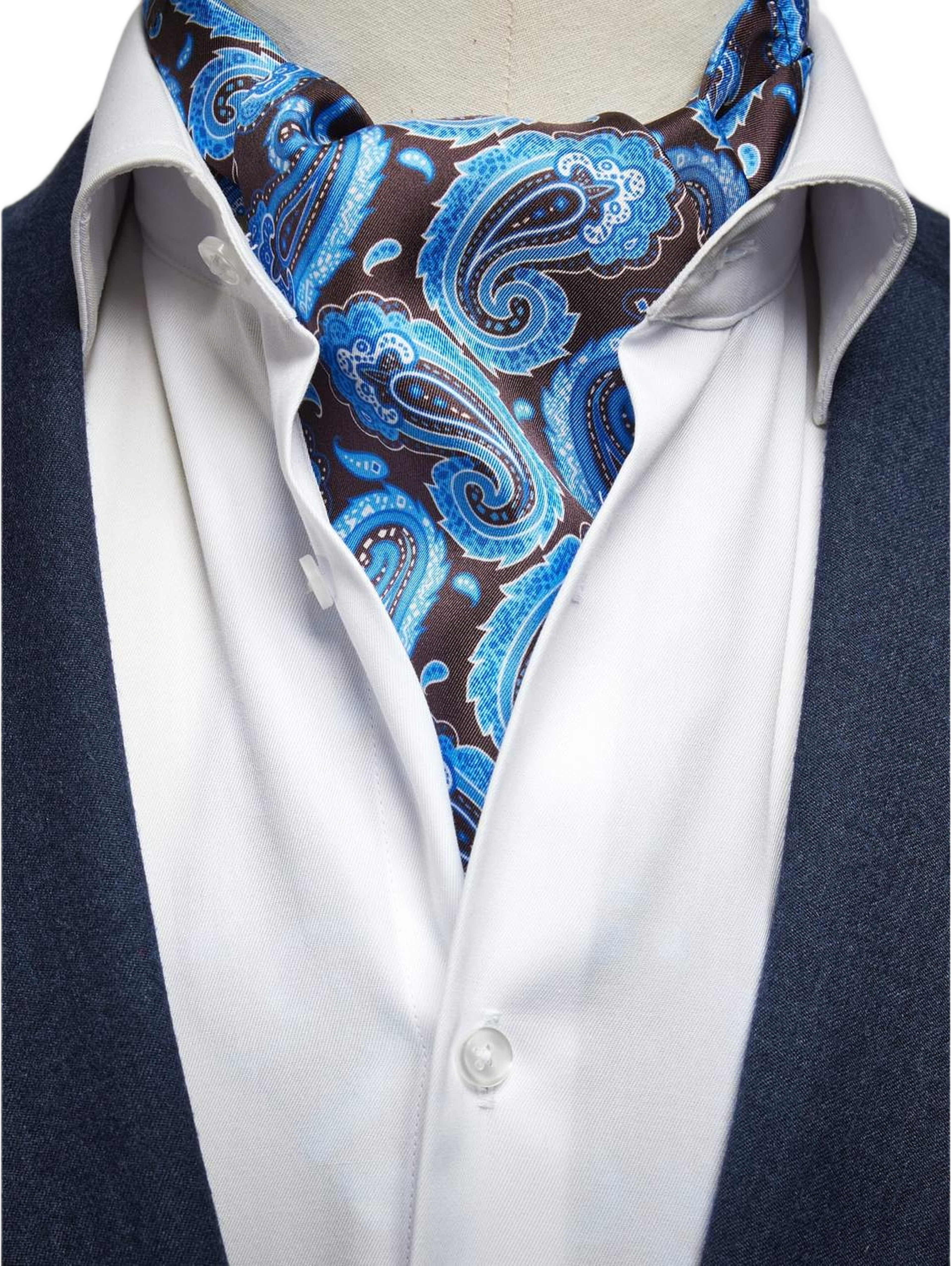 Silk Double Pointed Ascot Paisley