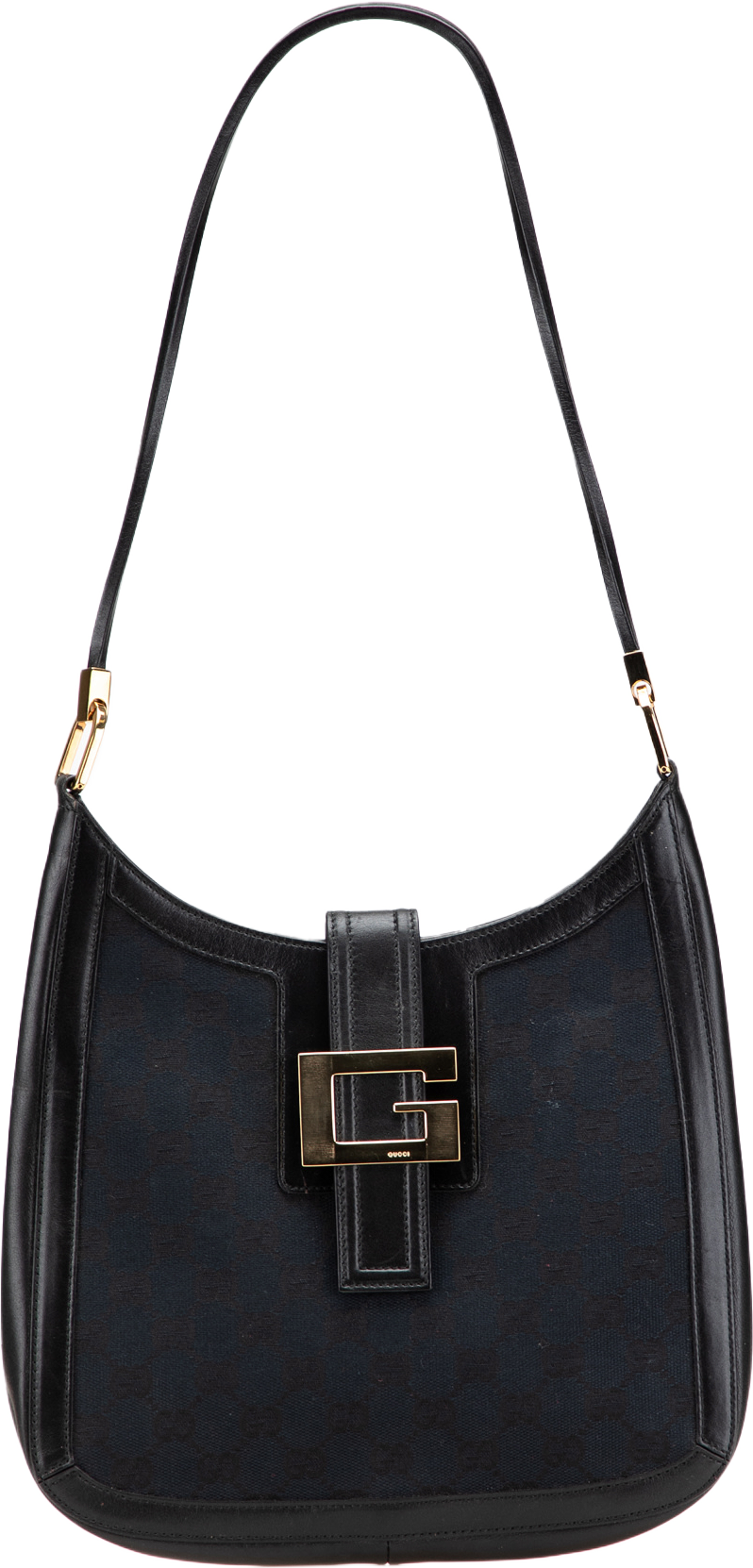 Gucci Gg Canvas Shoulder Bag, från Luxclusif, i färgen navy. Klicka för att öppna bilden i stort format