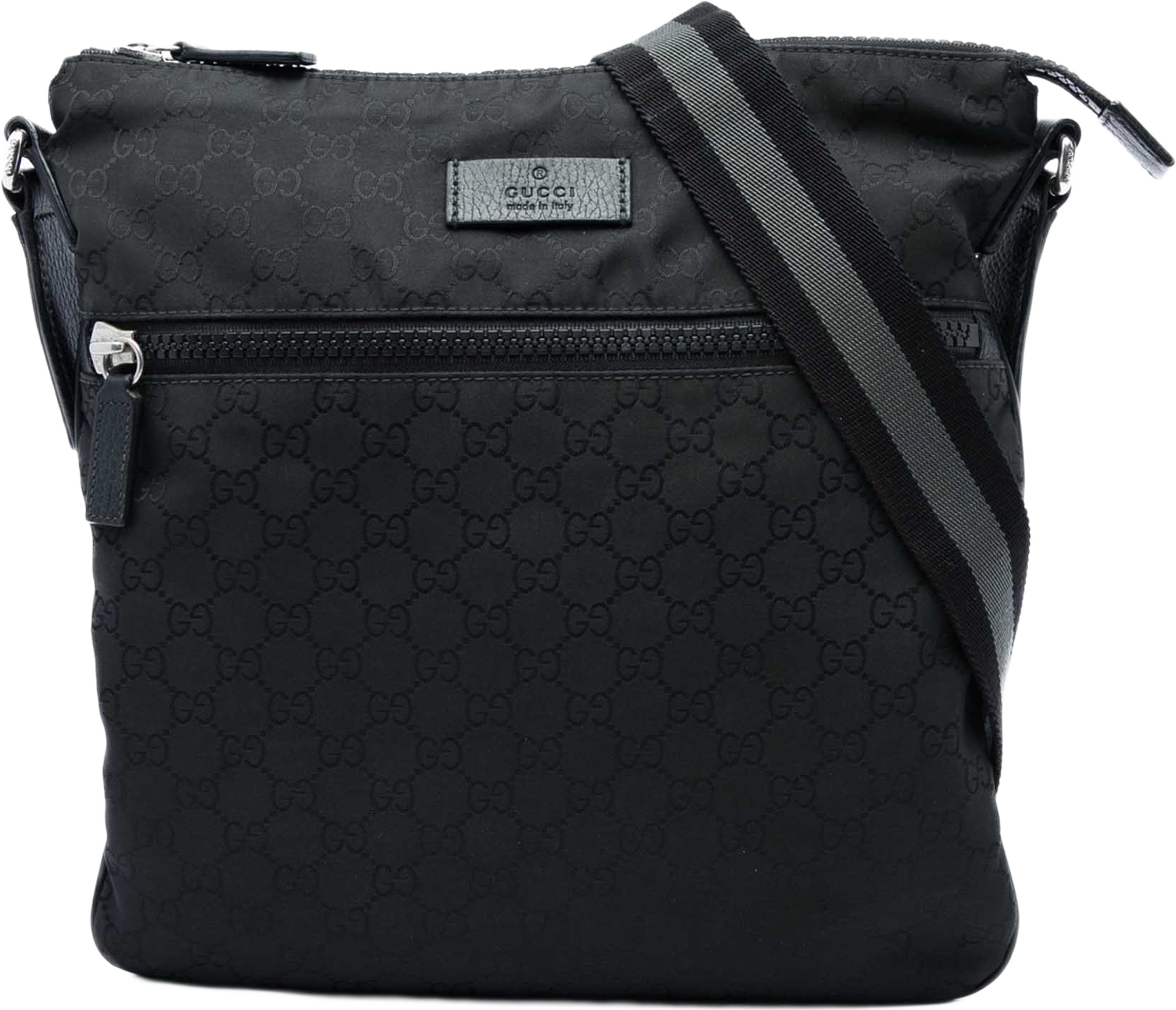 Gucci Gg Nylon Web Crossbody, från Luxclusif, i färgen svart. Klicka för att öppna bilden i stort format