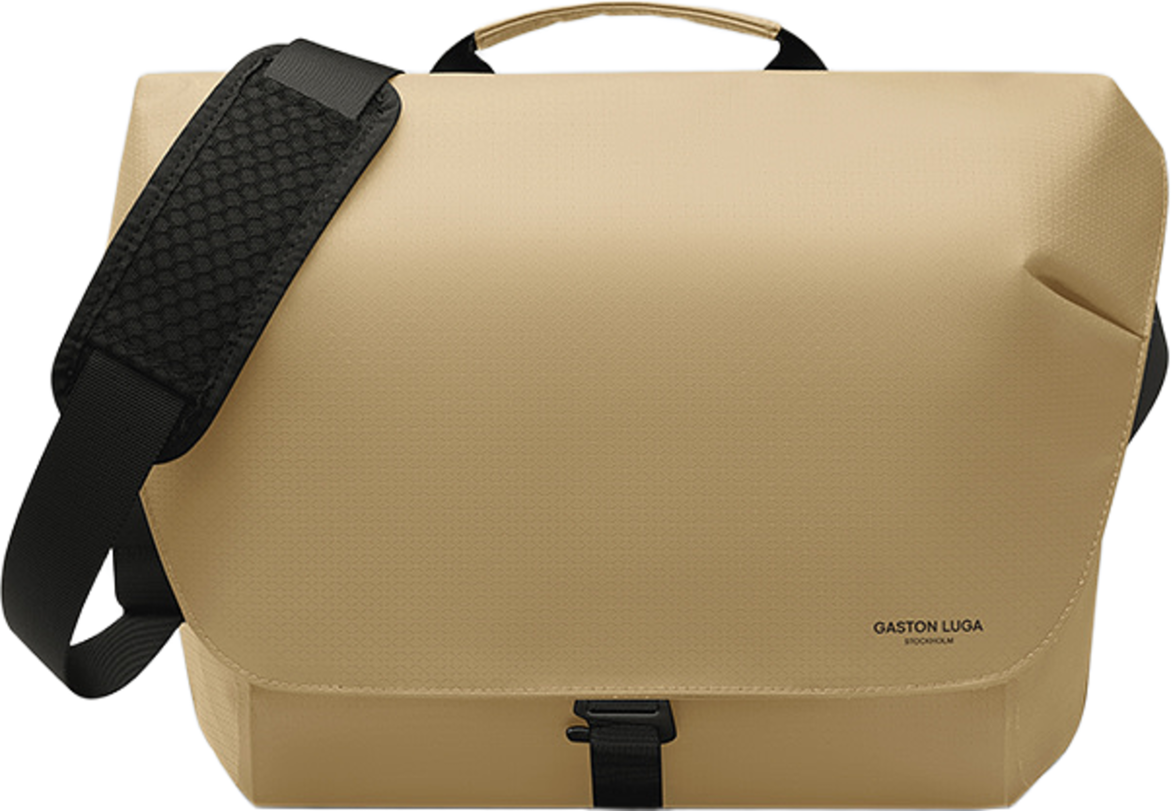 Lightweight Duoseal Messenger 14, från Gaston Luga, i färgen latte. Klicka för att öppna bilden i stort format