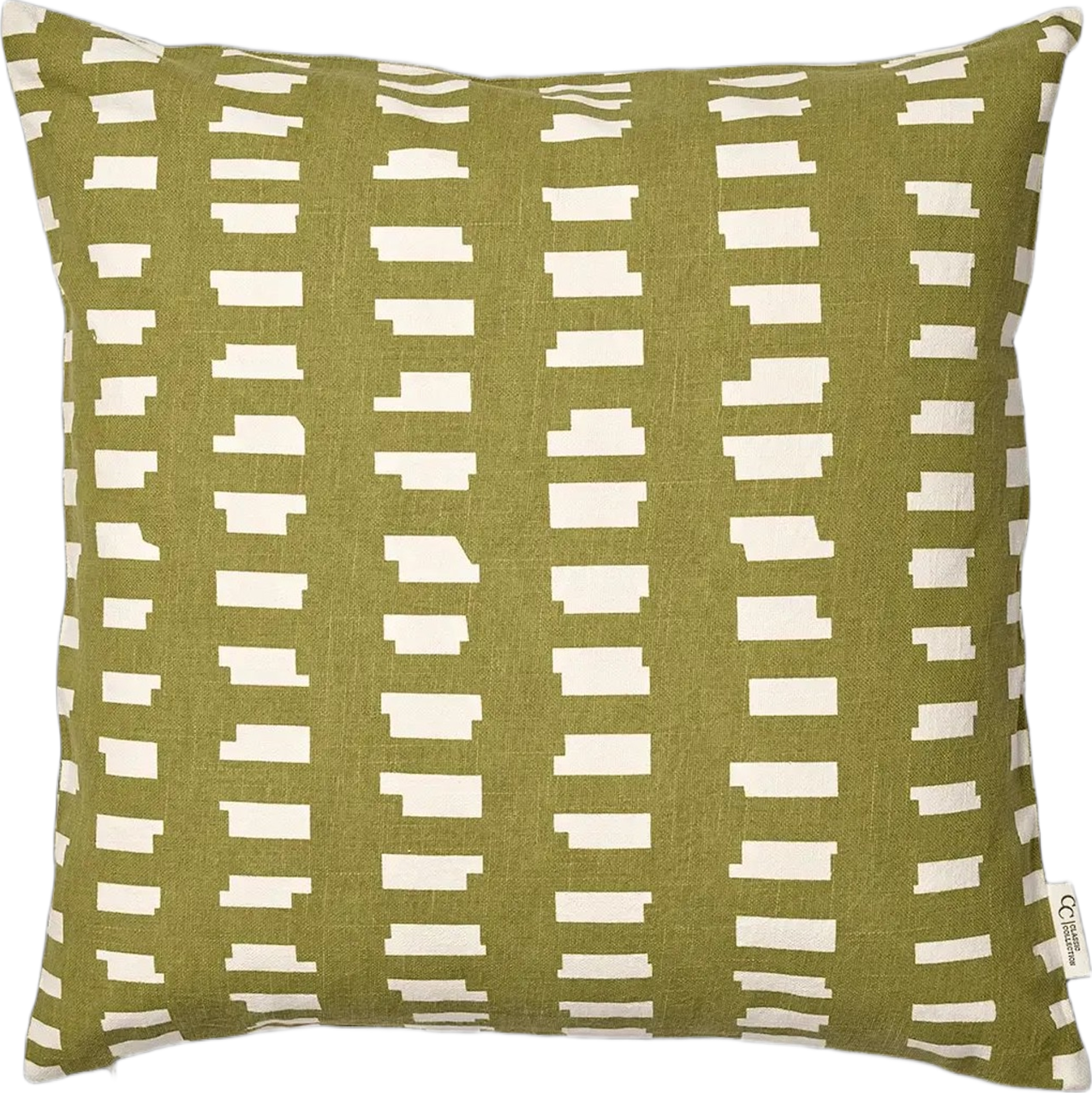 Kuddfodral Ikat Block, från Classic Collection, i färgen grön. Klicka för att öppna bilden i stort format