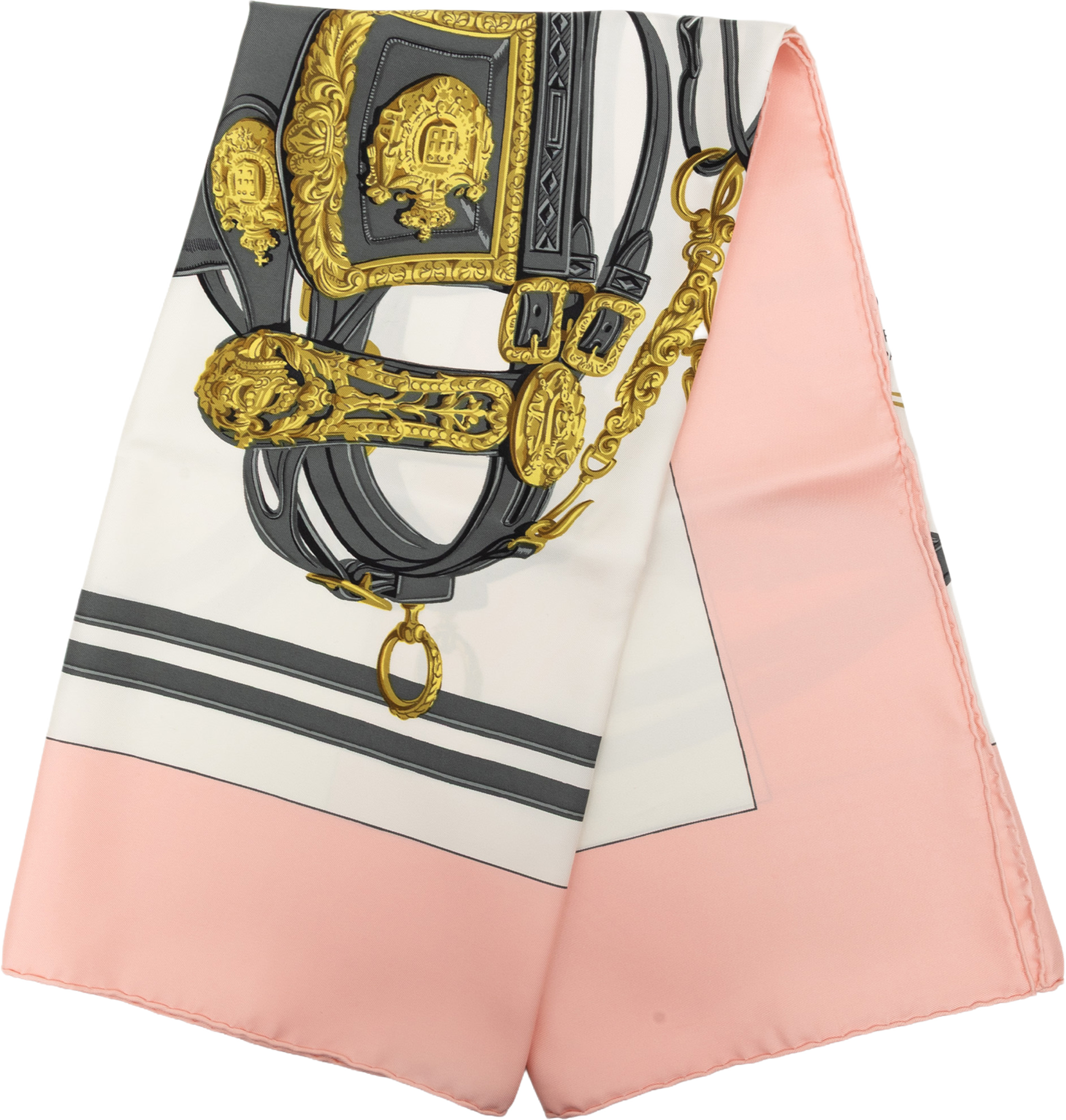 Hermès Brides De Gala Silk Scarf 90, från Luxclusif, i färgen white. Klicka för att öppna bilden i stort format