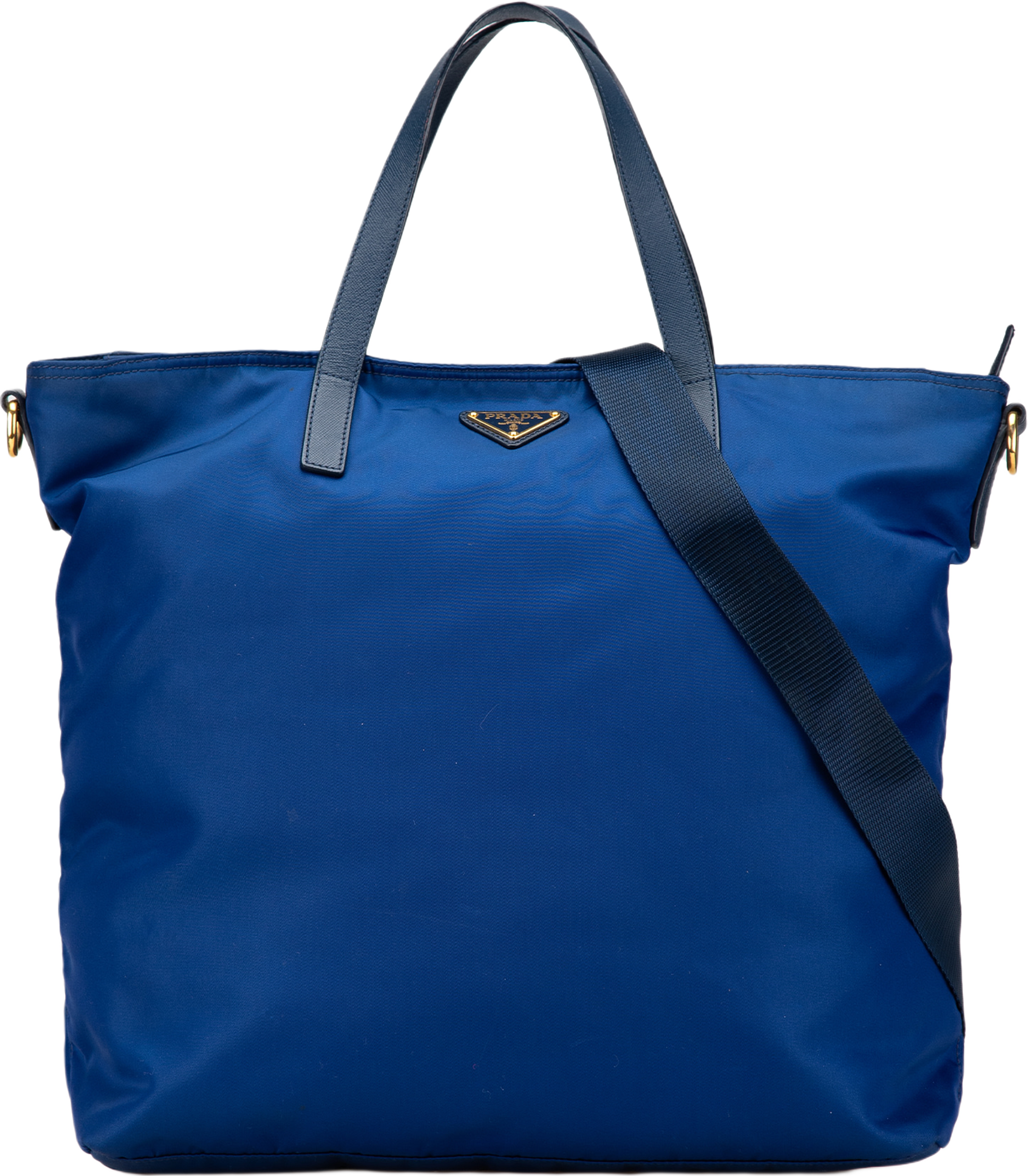 Prada Tessuto Satchel, från Luxclusif, i färgen blue. Klicka för att öppna bilden i stort format