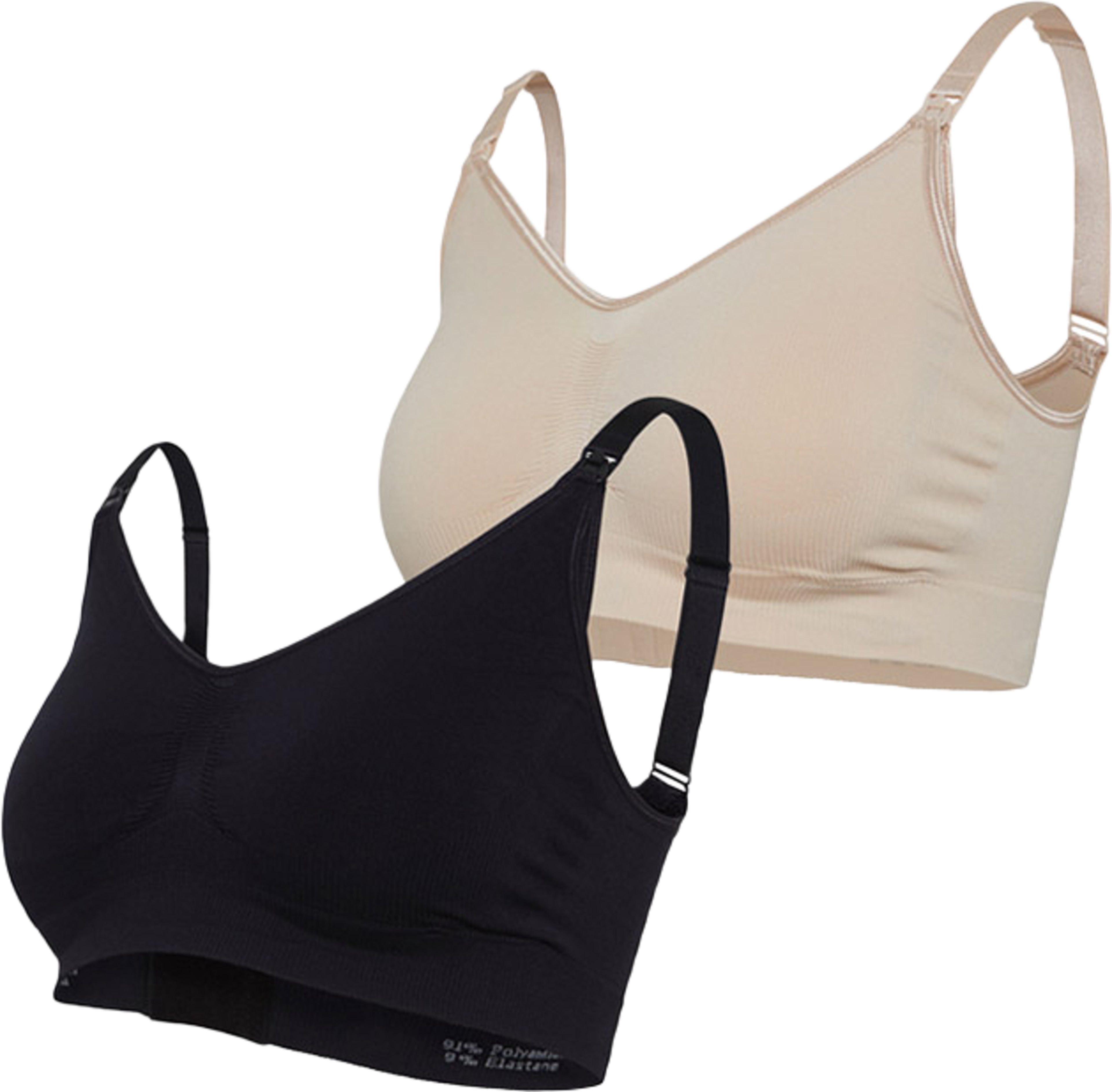 2-pack Gravid- Och Amningsbh Honey/svart