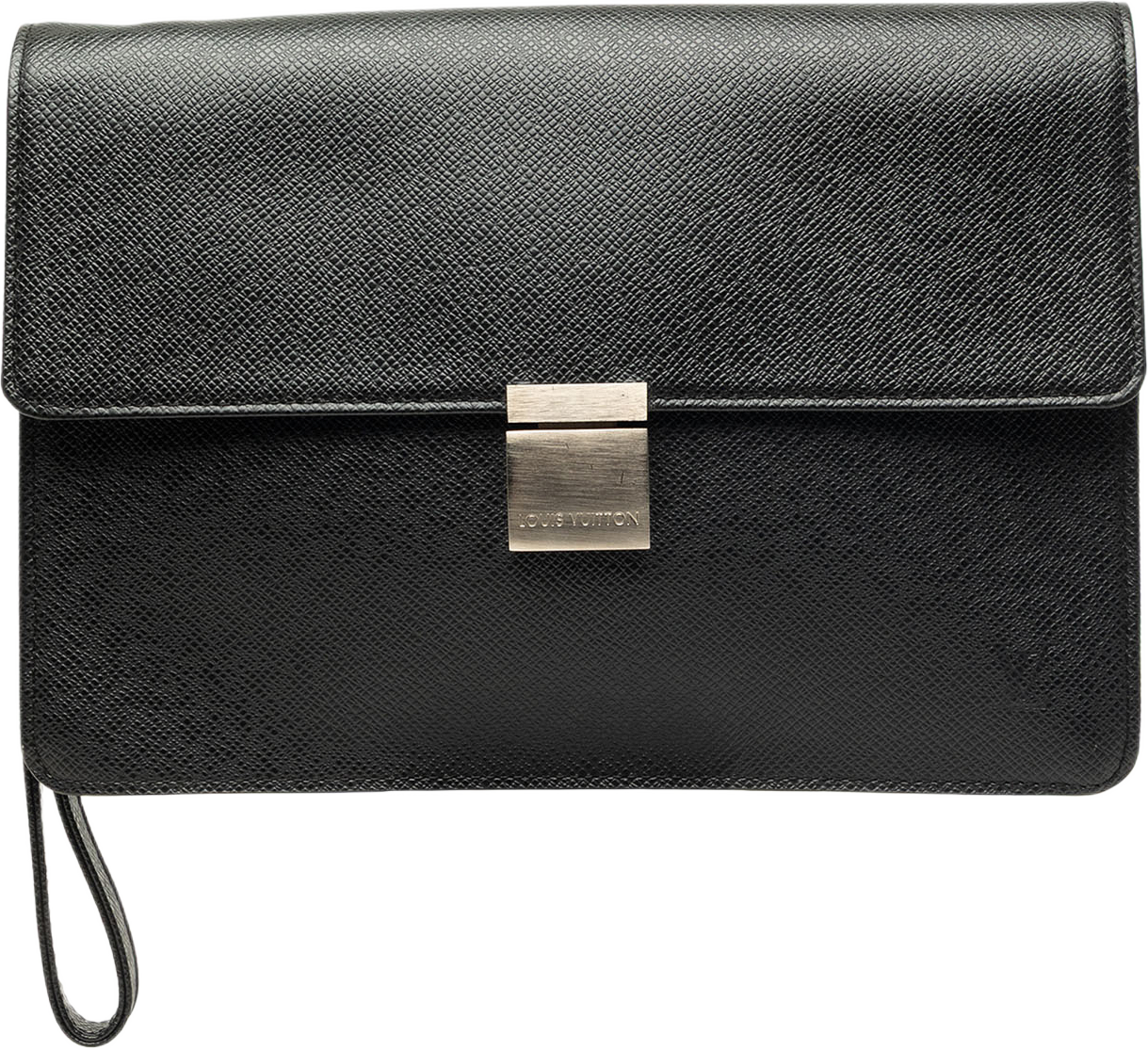 Louis Vuitton Taiga Selenga, från Luxclusif, i färgen svart. Klicka för att öppna bilden i stort format