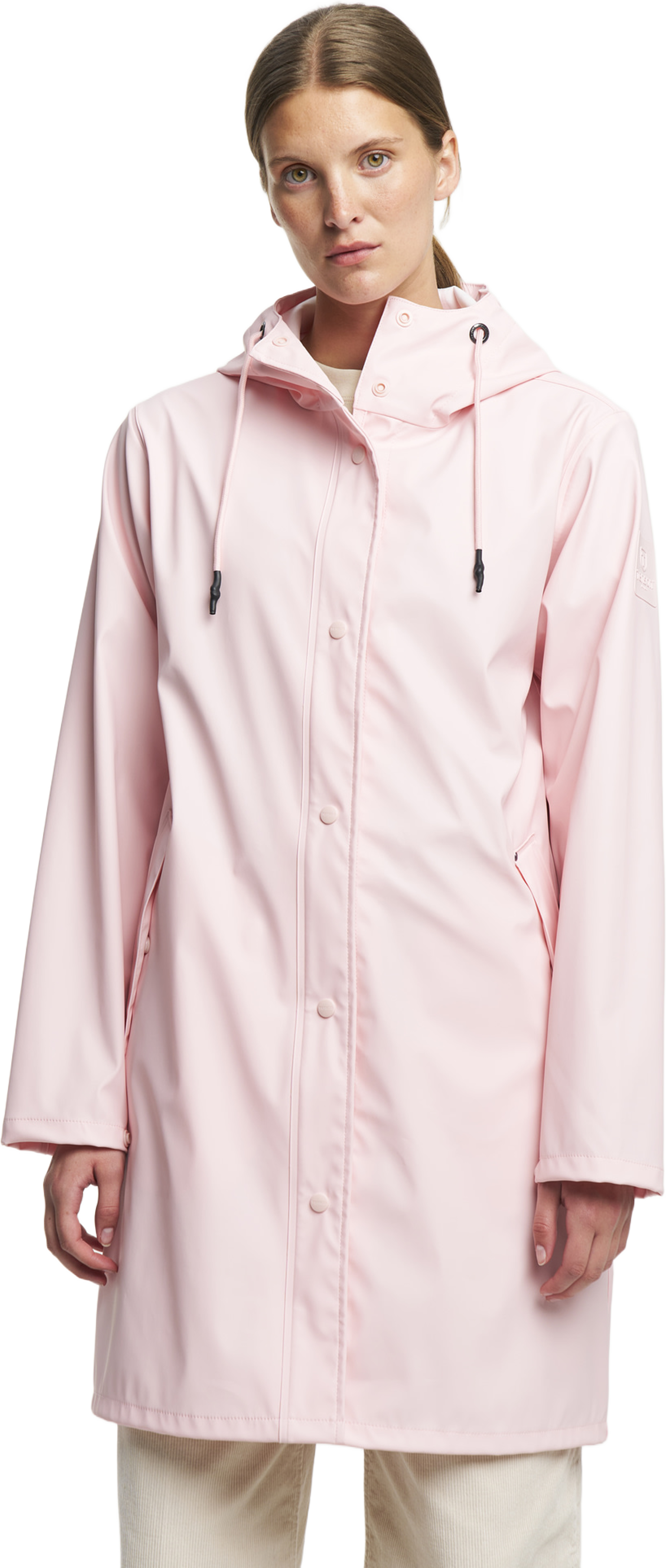 Apelviken Rain Coat Women, från Tenson, i färgen ljusrosa. Klicka för att öppna bilden i stort format