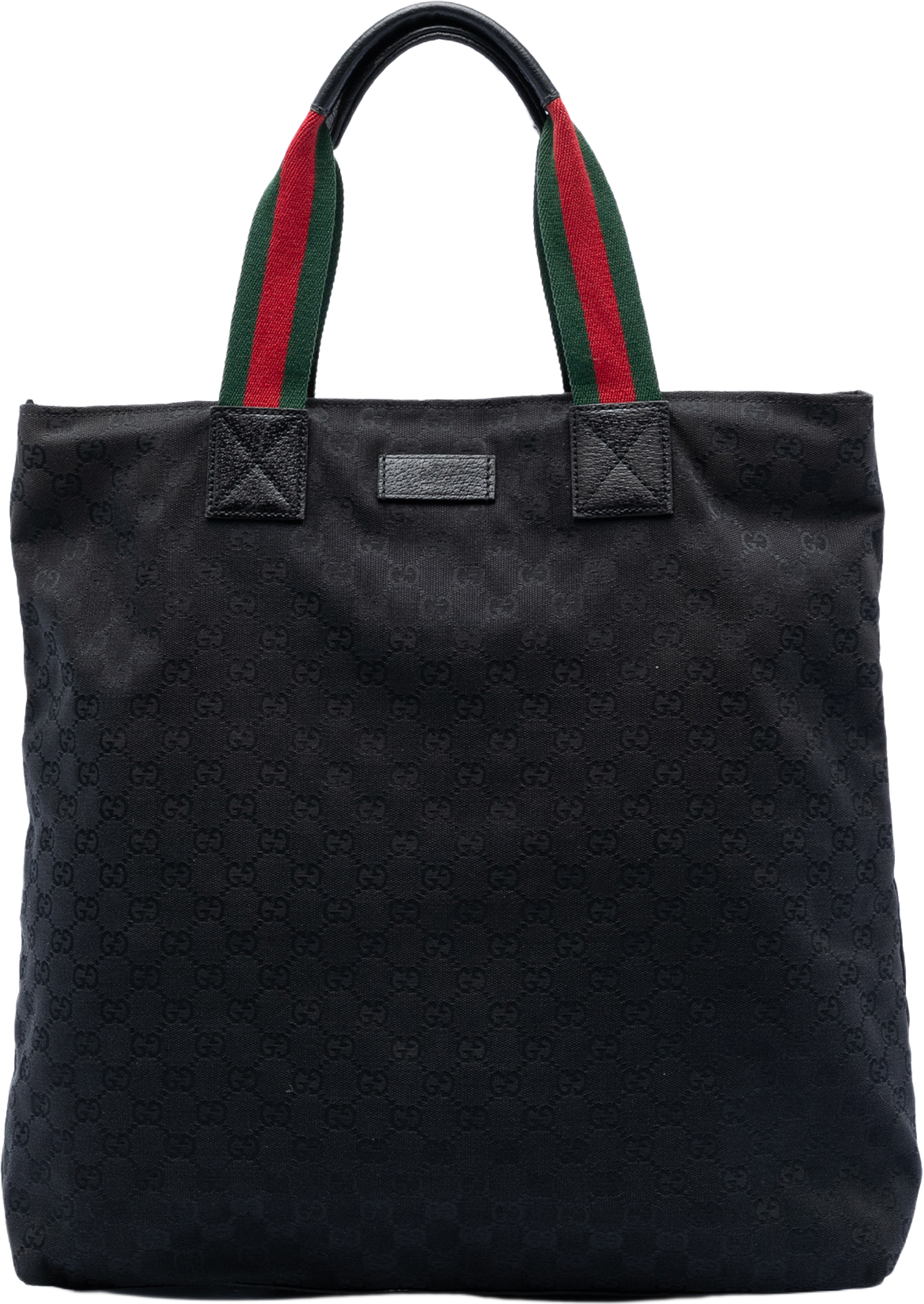 Gucci Gg Canvas Web Vertical Tote, från Luxclusif, i färgen black. Klicka för att öppna bilden i stort format