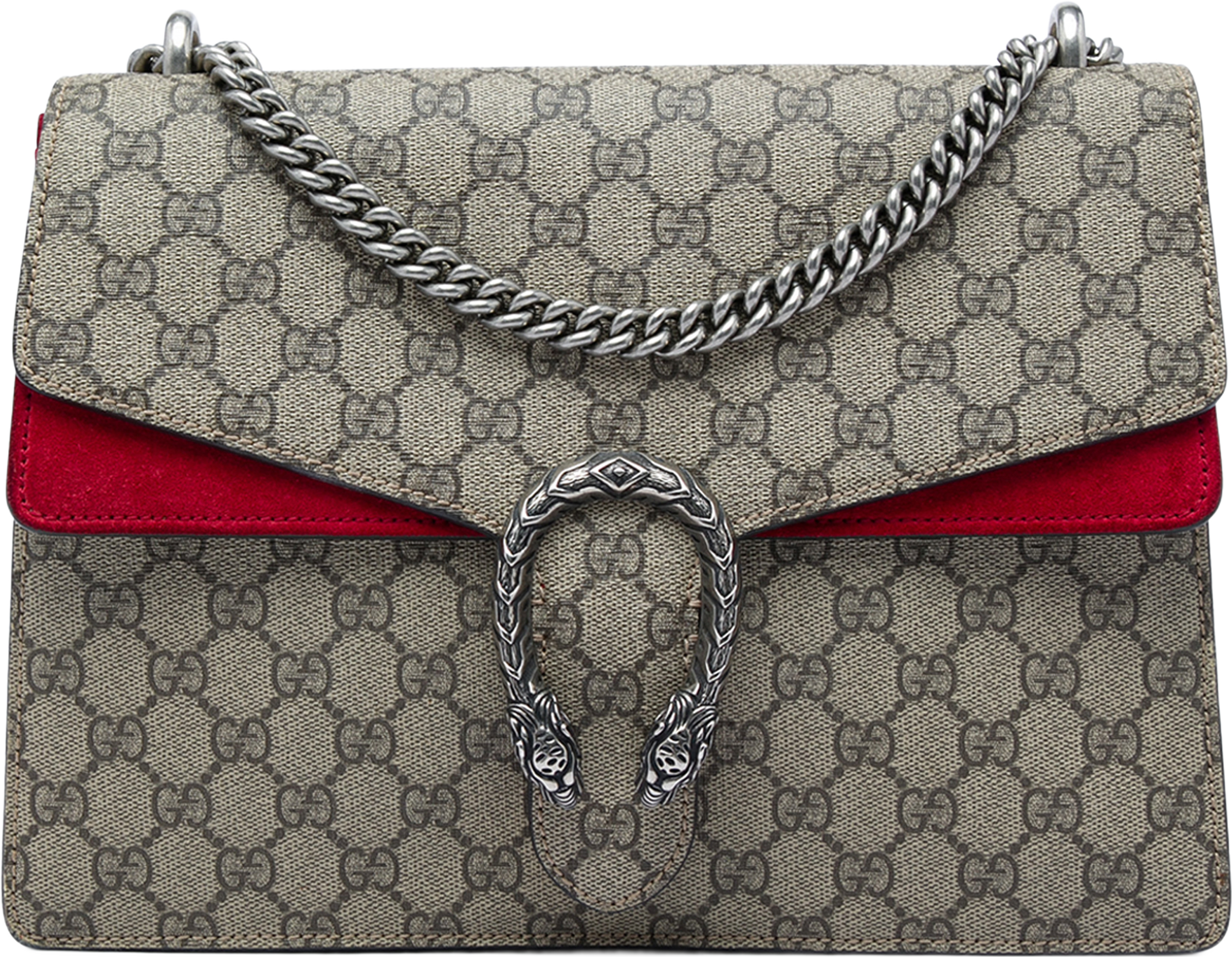 Gucci Medium Gg Supreme Dionysus Shoulder Bag, från Luxclusif, i färgen beige. Klicka för att öppna bilden i stort format