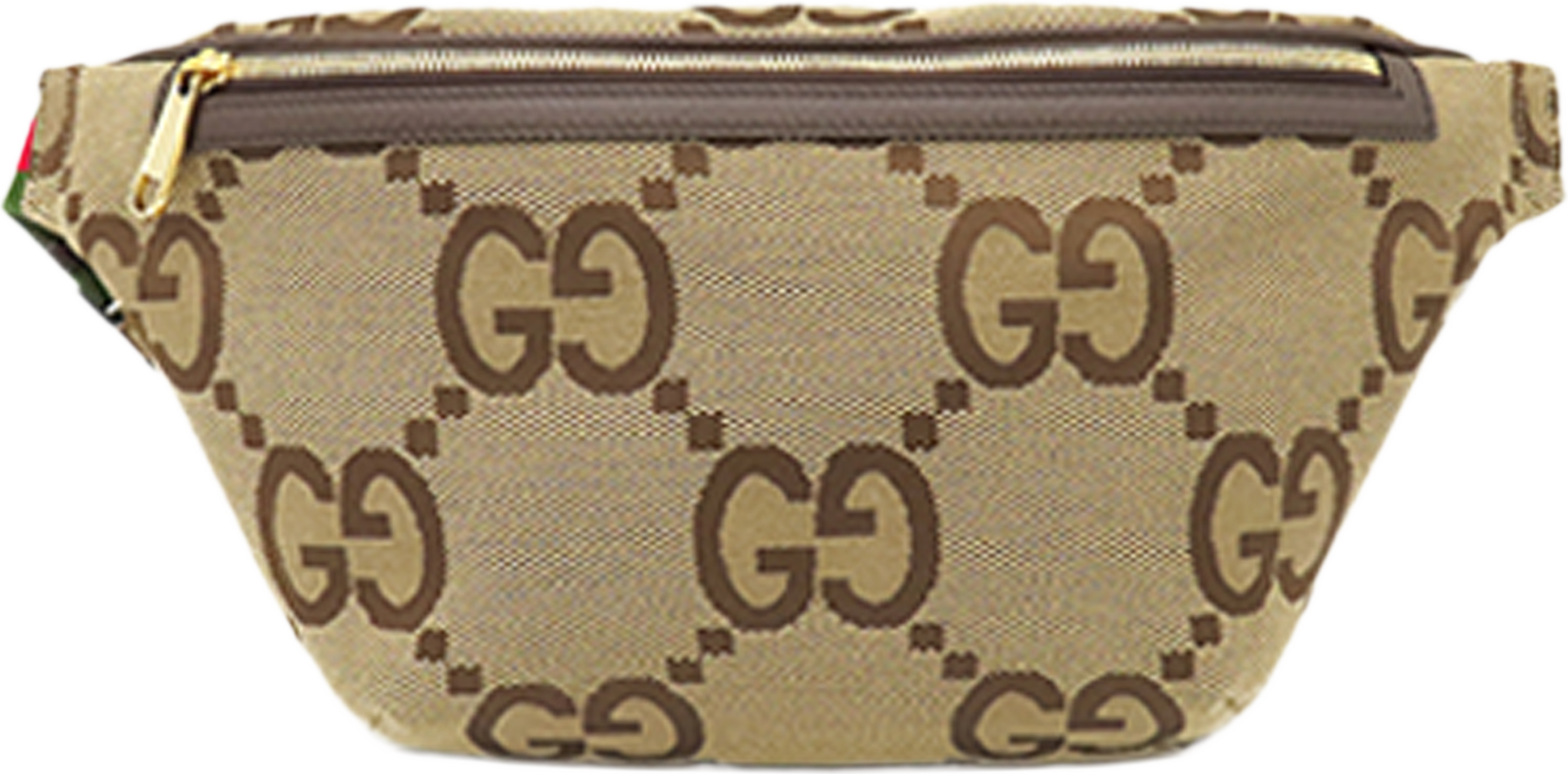 Gucci Jumbo Gg Canvas Web Belt Bag, från Luxclusif, i färgen beige. Klicka för att öppna bilden i stort format