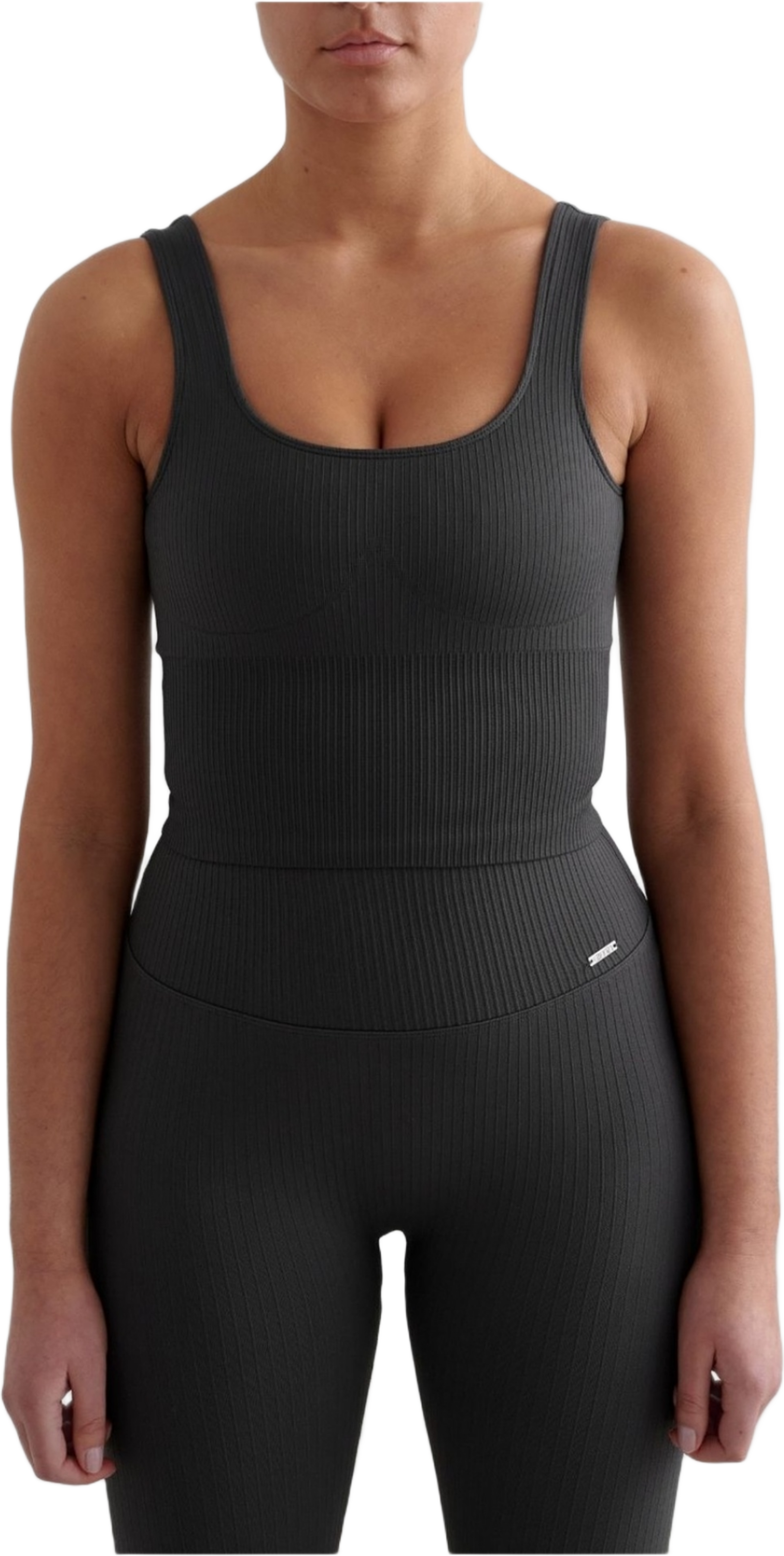 Shadow Grey Ribbed Seamless Shaping Bralette