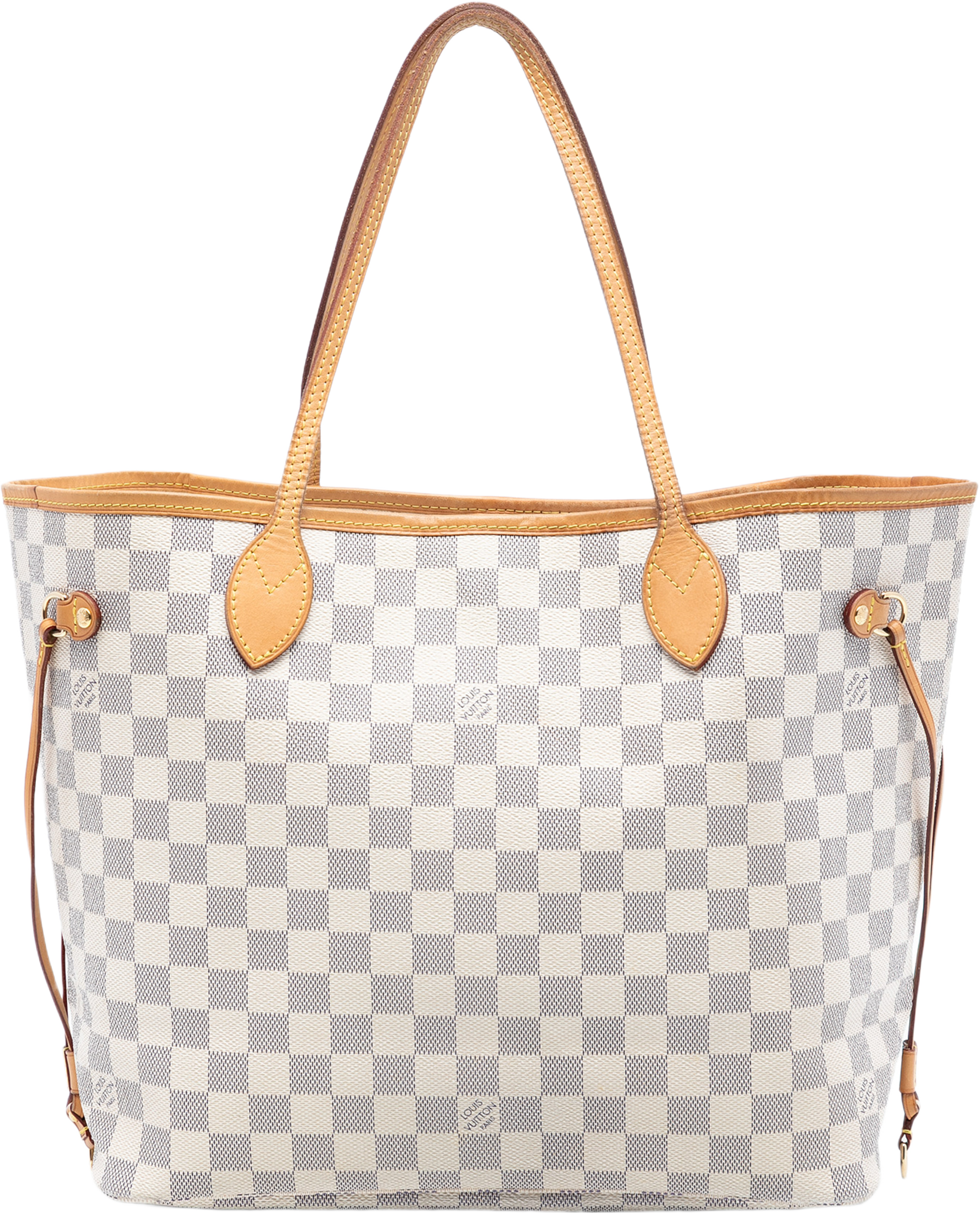 Louis Vuitton Damier Azur Neverfull Mm, från Luxclusif, i färgen white. Klicka för att öppna bilden i stort format