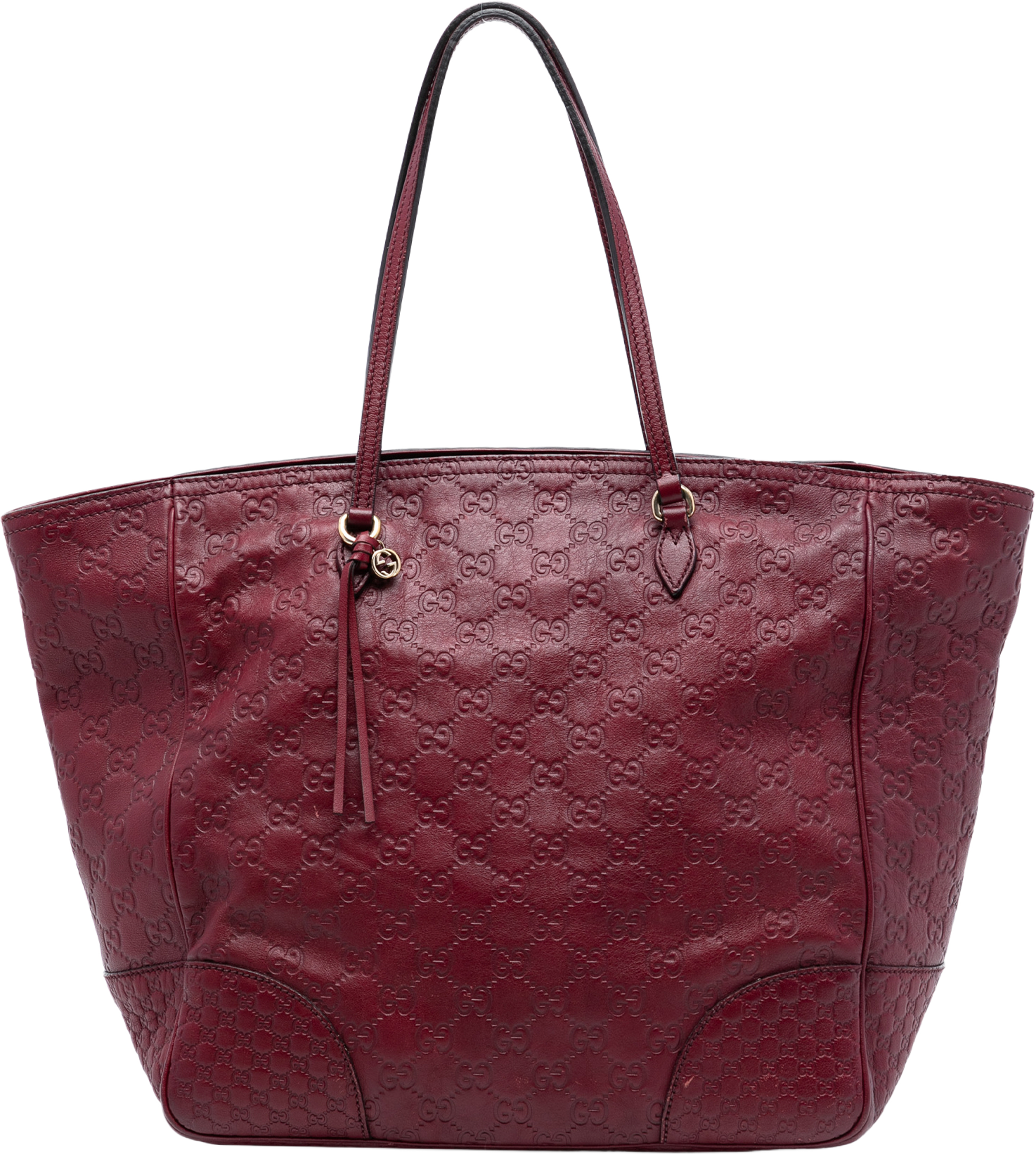 Gucci Guccissima Bree Tote, från Luxclusif, i färgen dark red. Klicka för att öppna bilden i stort format