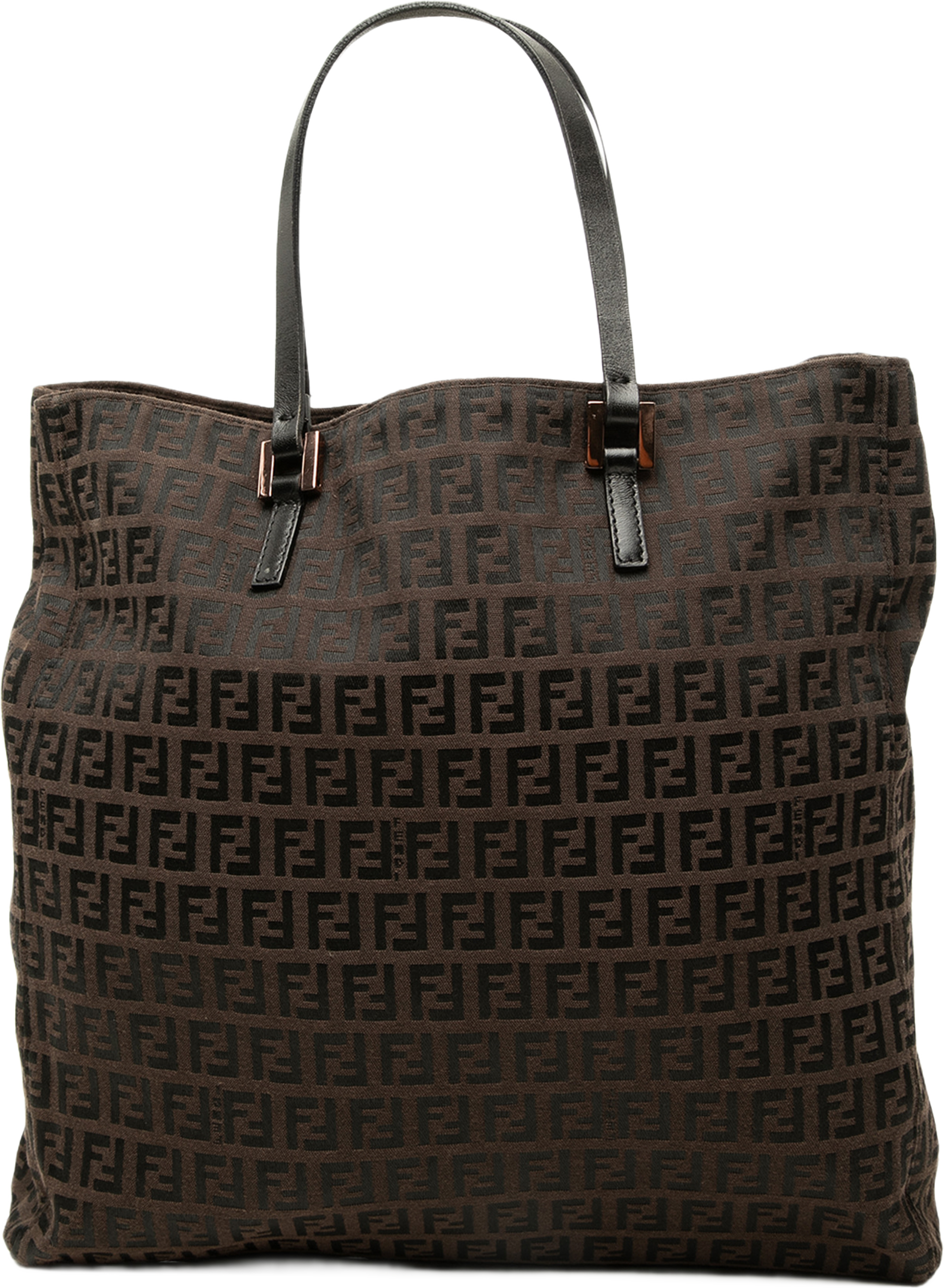 Fendi Zucchino Canvas Tote, från Luxclusif, i färgen brun. Klicka för att öppna bilden i stort format