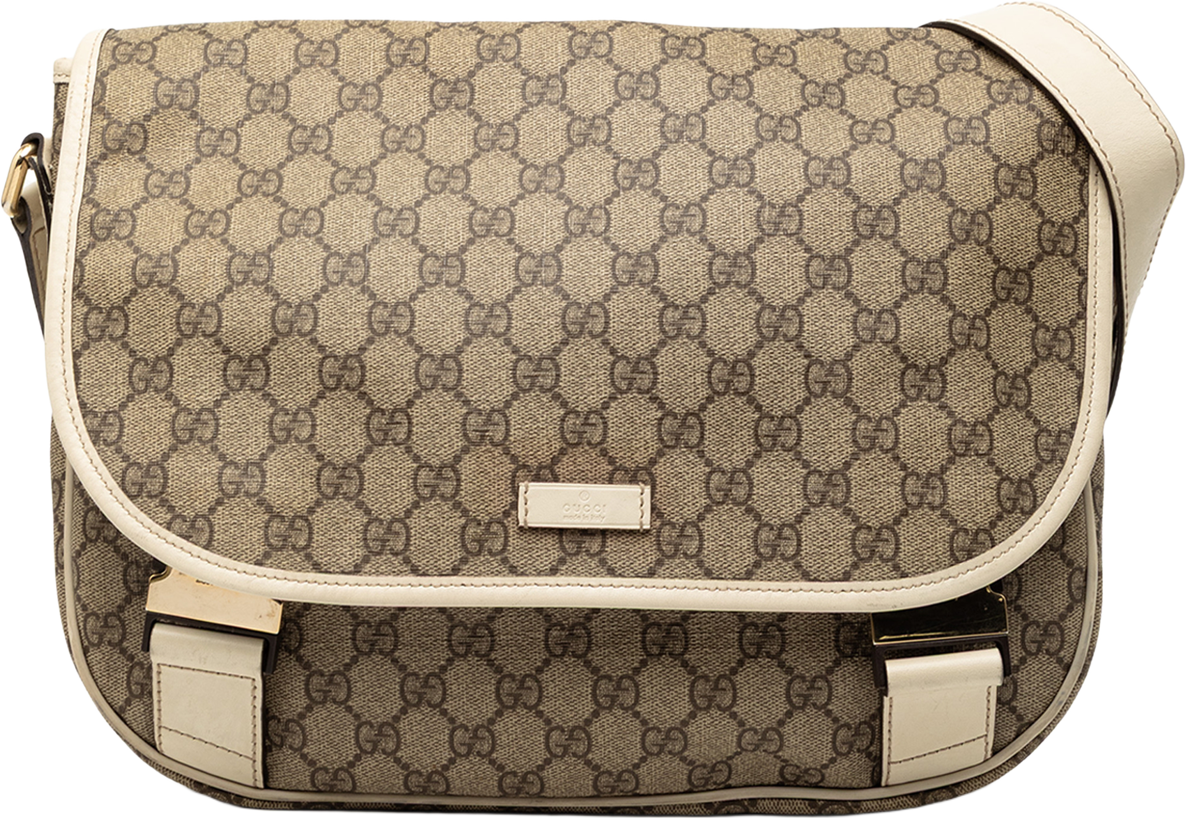 Gucci Gg Supreme Crossbody, från Luxclusif, i färgen beige. Klicka för att öppna bilden i stort format