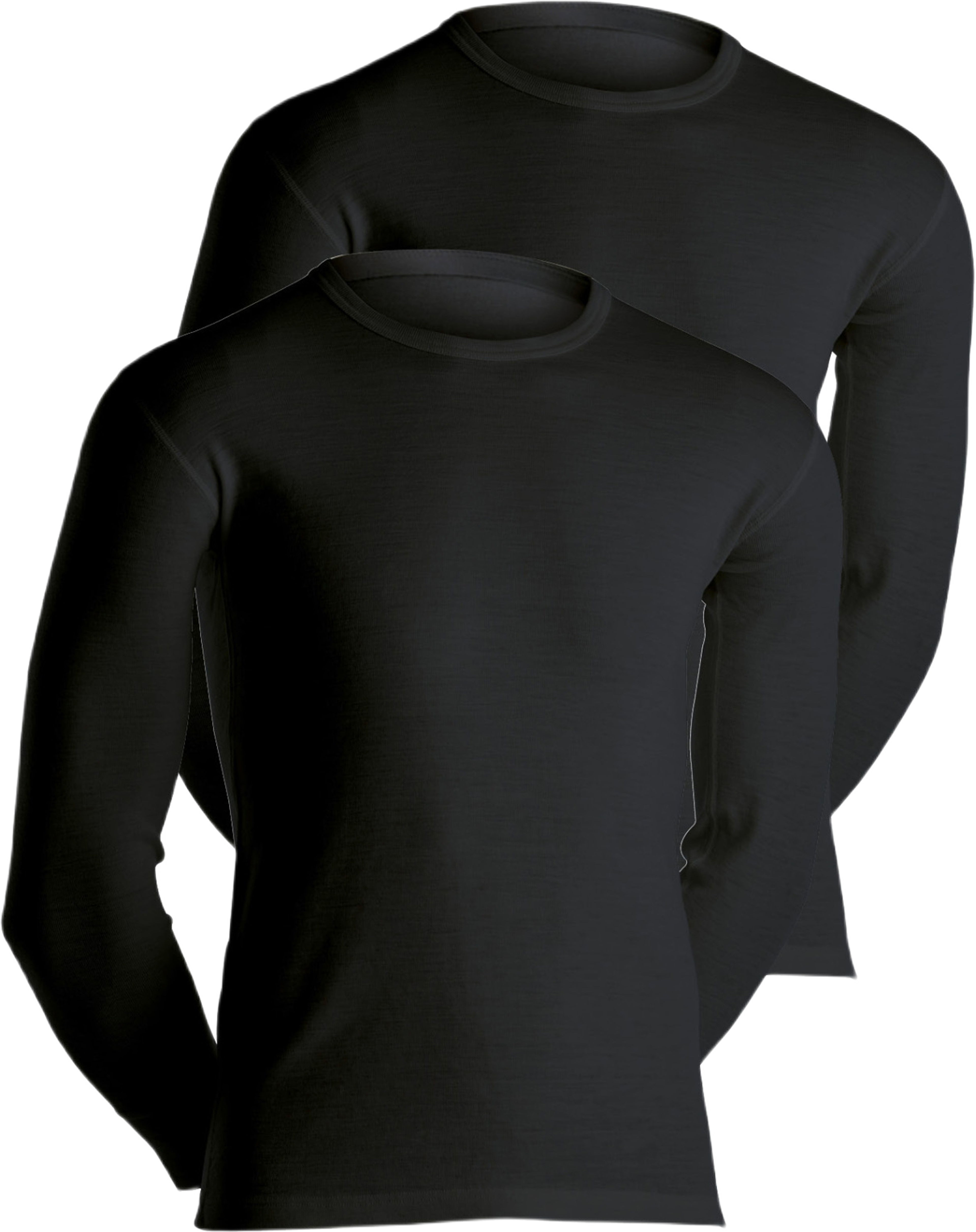 2-pack Långärmade T-shirts | Merinoull | Vit