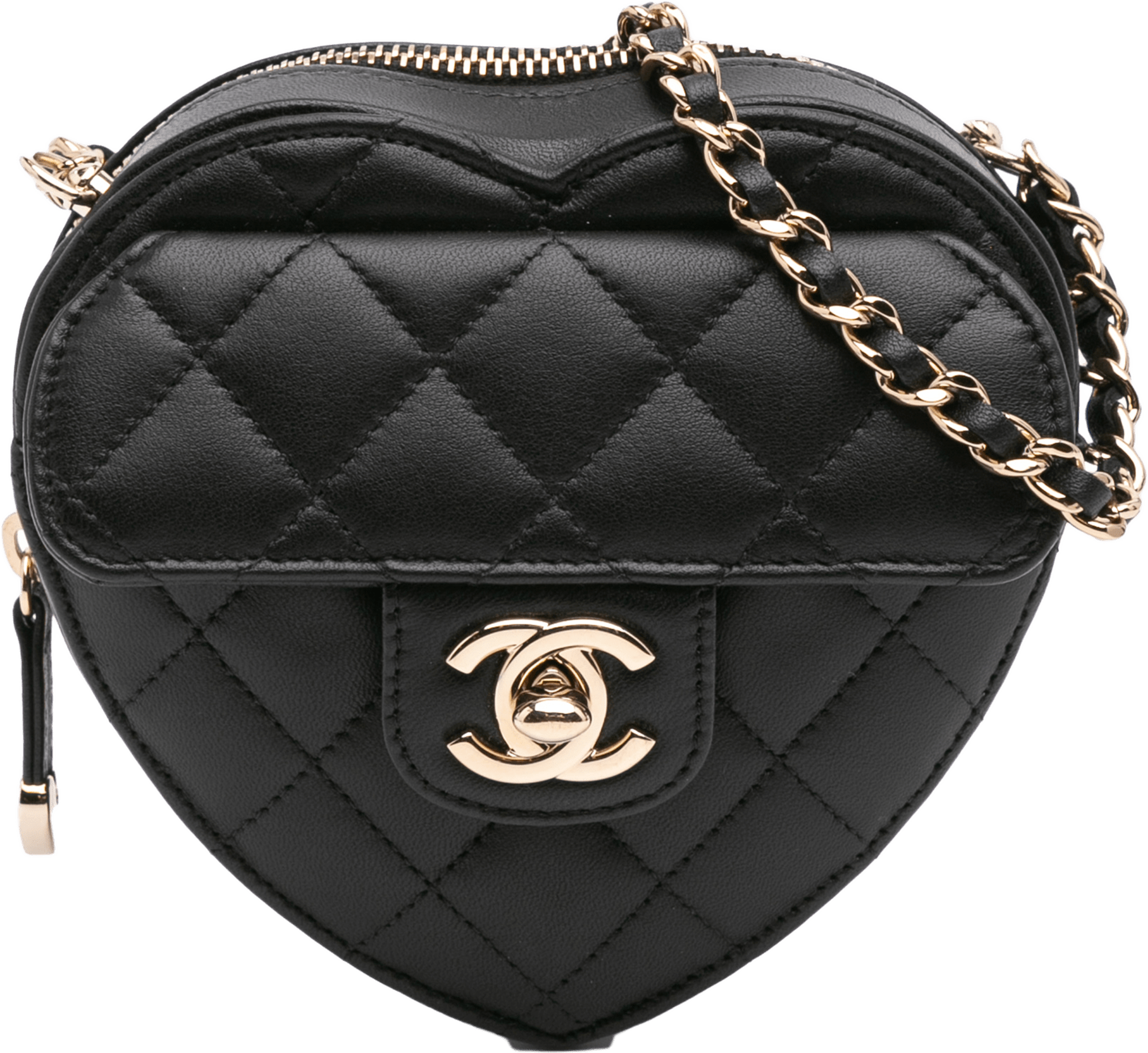 Chanel Mini Lambskin Cc In Love Heart Crossbody