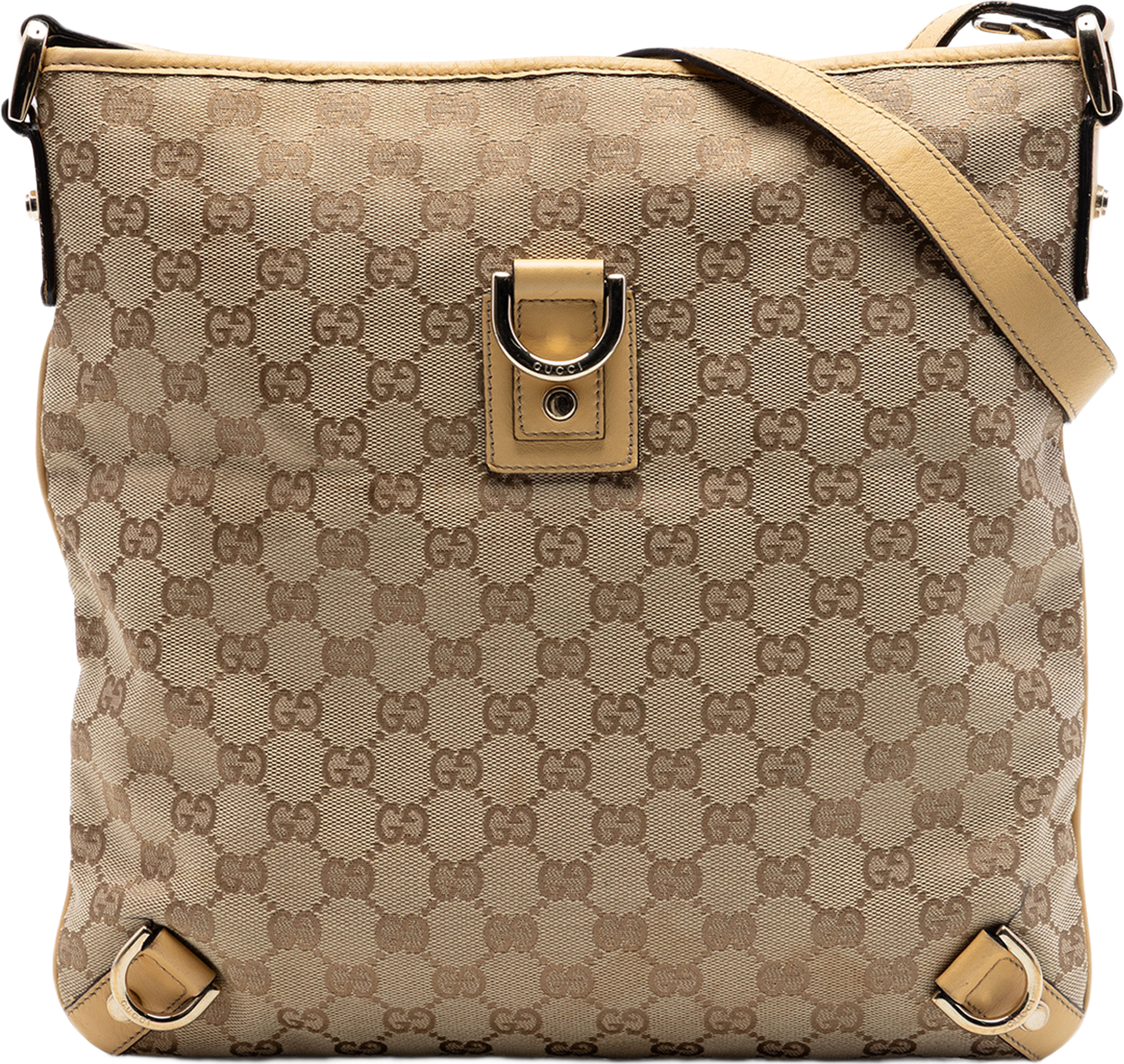 Gucci Gg Canvas Abbey D Ring Crossbody, från Luxclusif, i färgen beige. Klicka för att öppna bilden i stort format