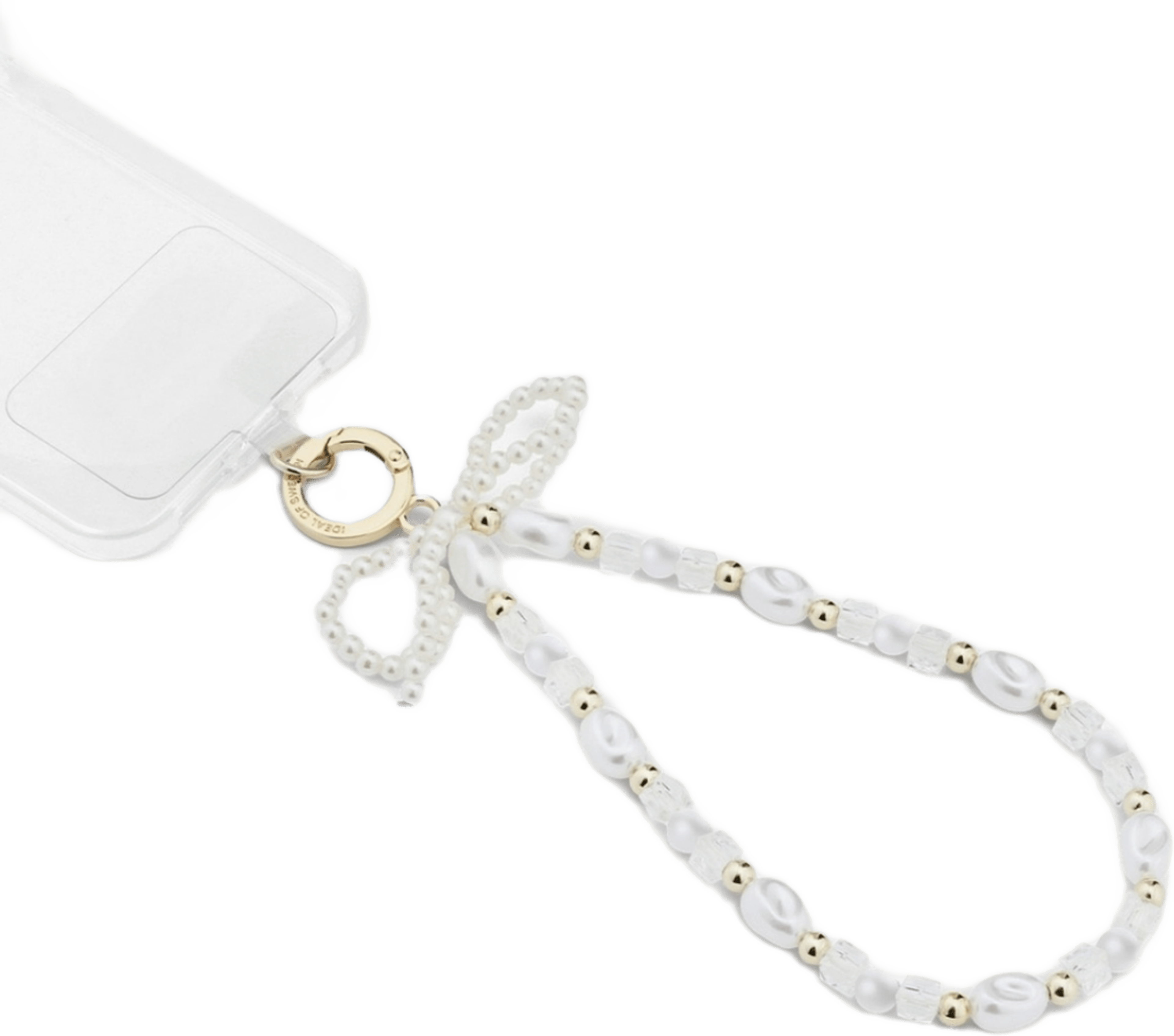 Phone Wristlet Strap Pearl Bow
