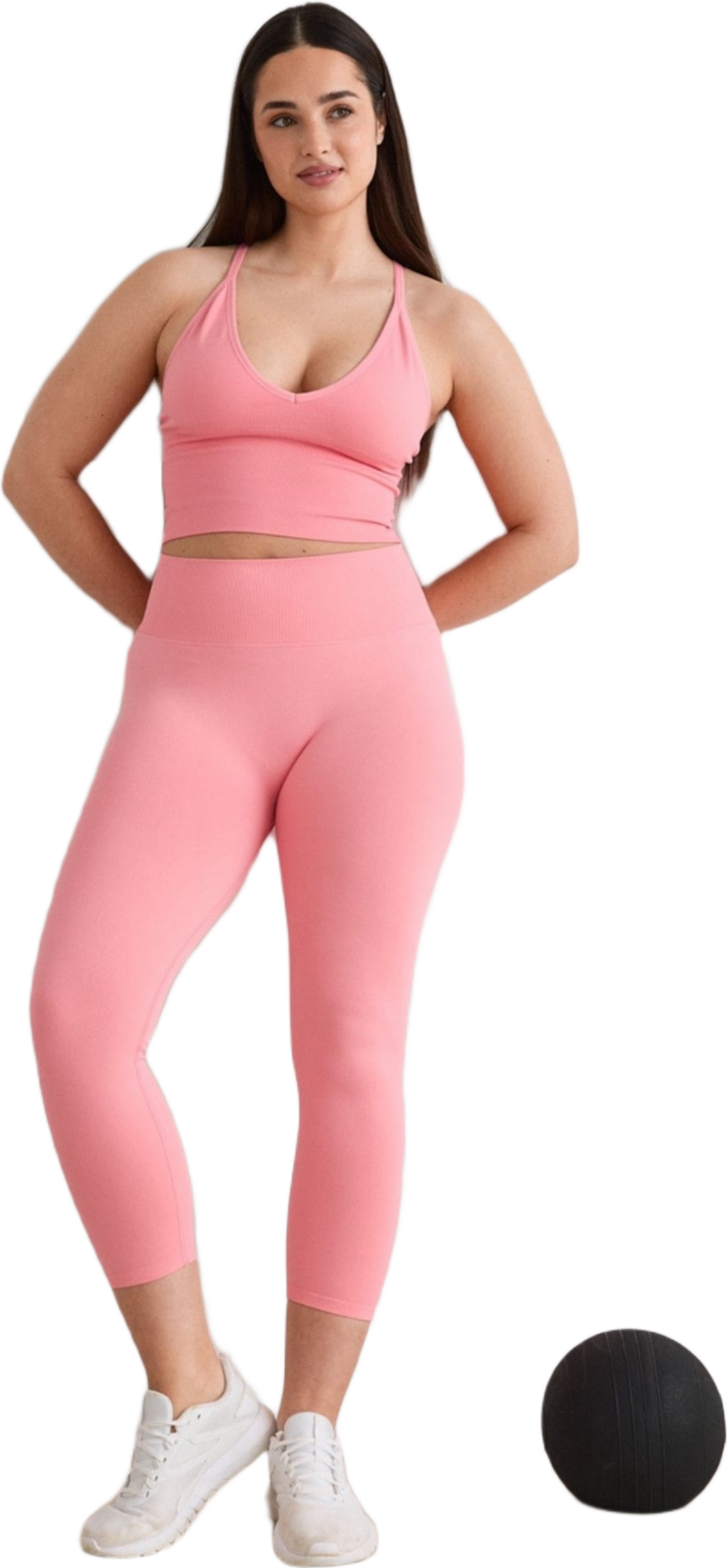 Shape Seamless 7/8 Tights, från aim'n, i färgen blush. Klicka för att öppna bilden i stort format