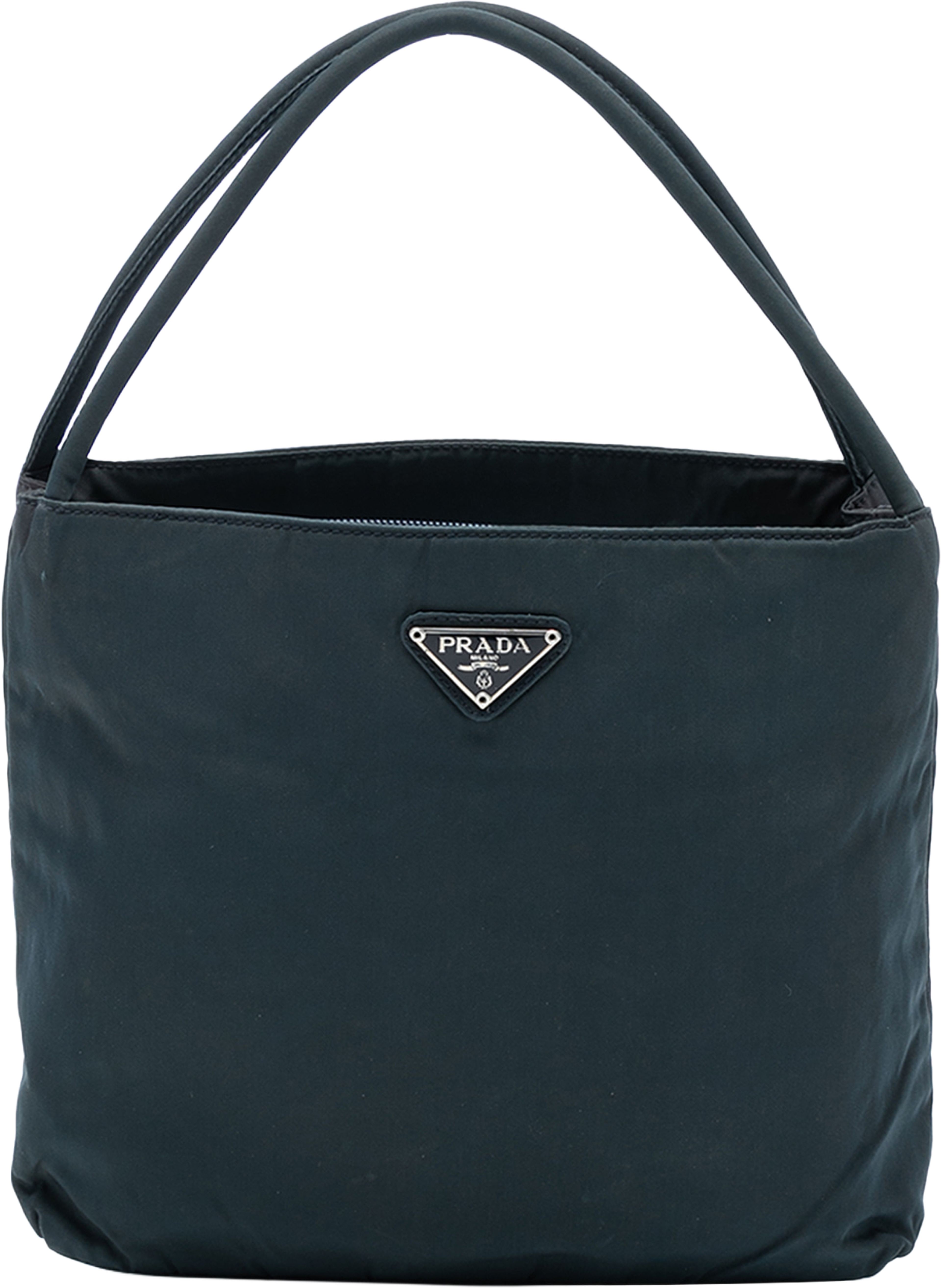 Prada Tessuto Tote, från Luxclusif, i färgen dark green. Klicka för att öppna bilden i stort format