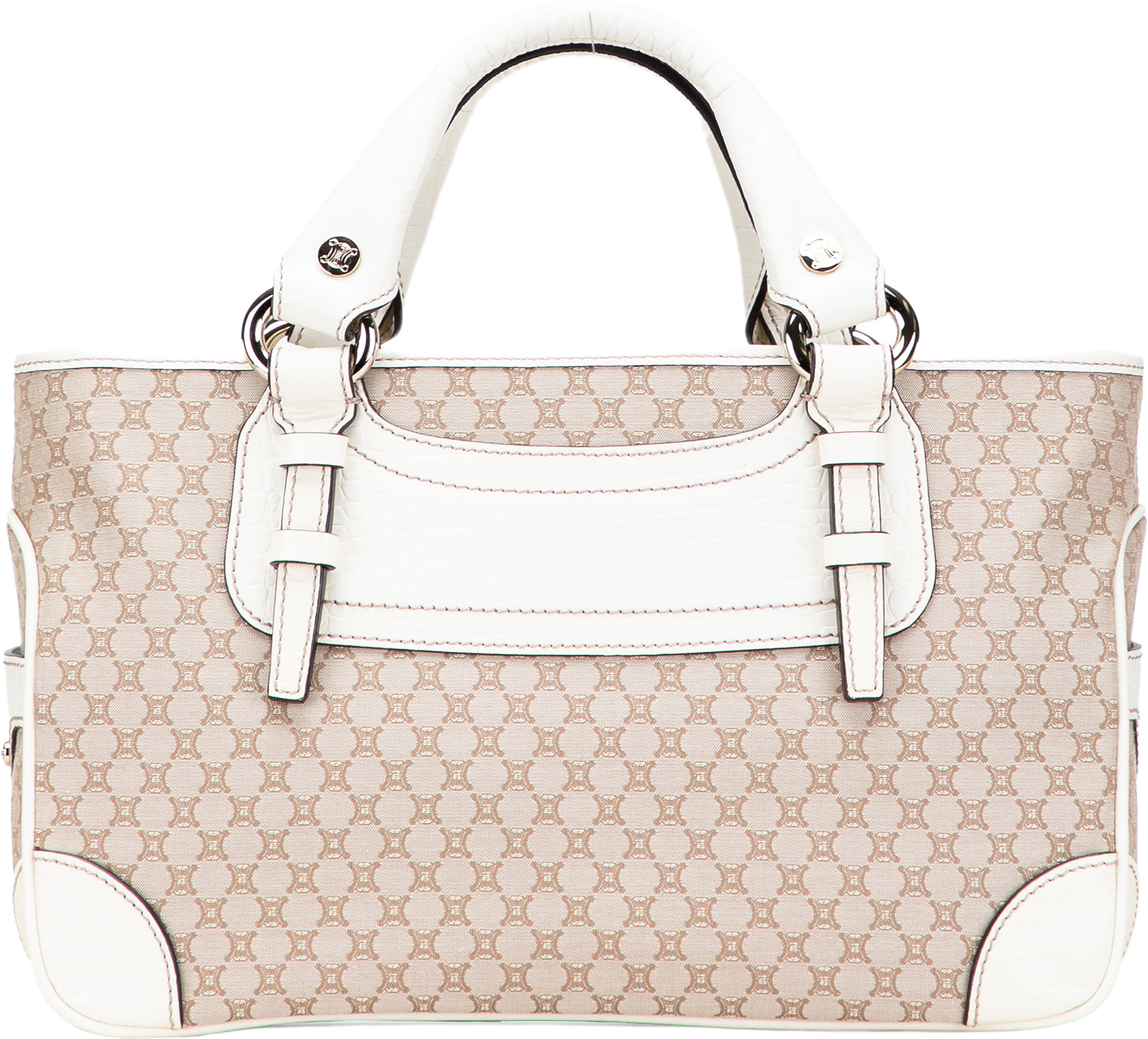 Celine Macadam Canvas Boogie Handbag, från Luxclusif, i färgen beige. Klicka för att öppna bilden i stort format