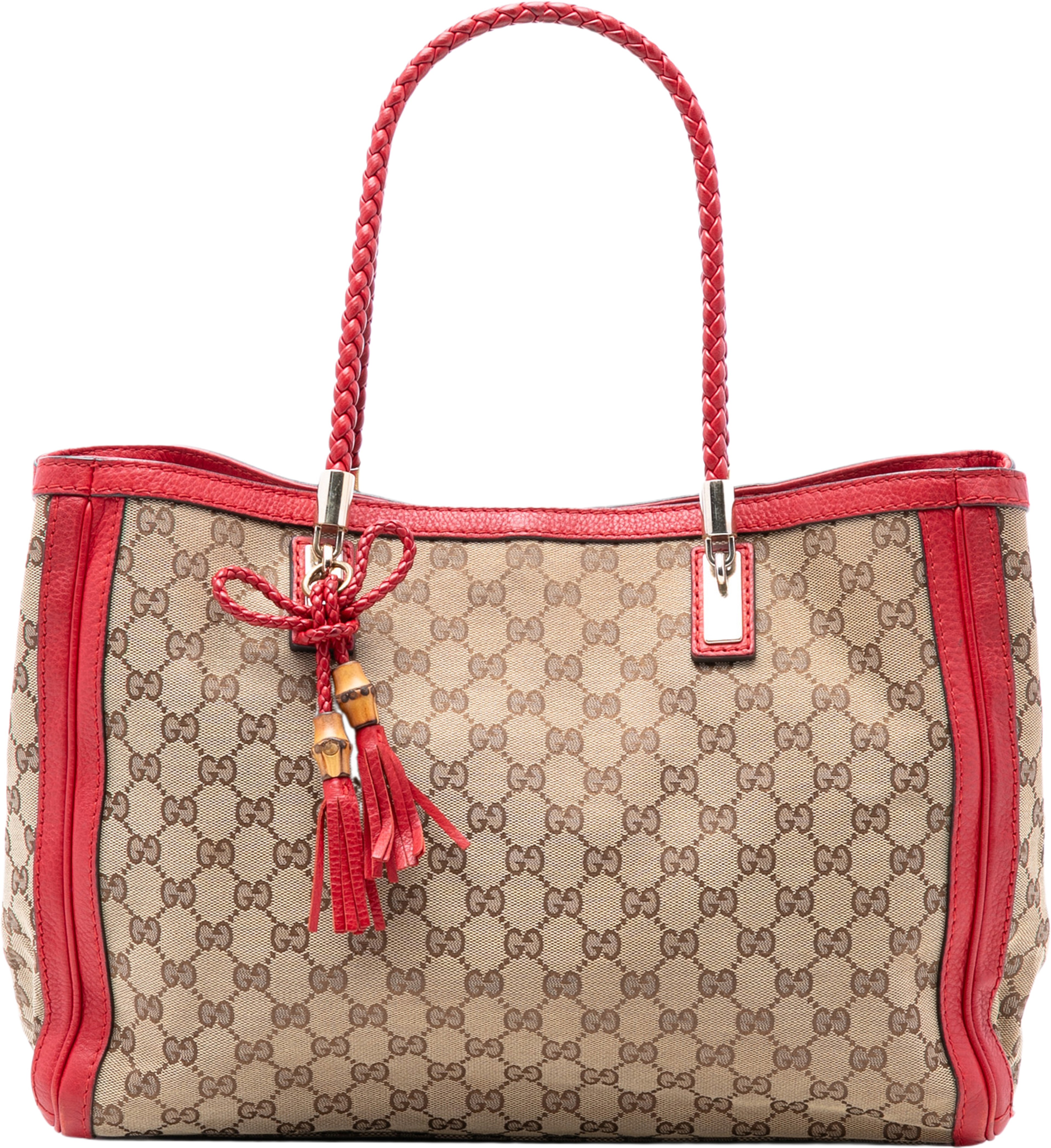 Gucci Medium Gg Canvas Bella Tote, från Luxclusif, i färgen beige. Klicka för att öppna bilden i stort format