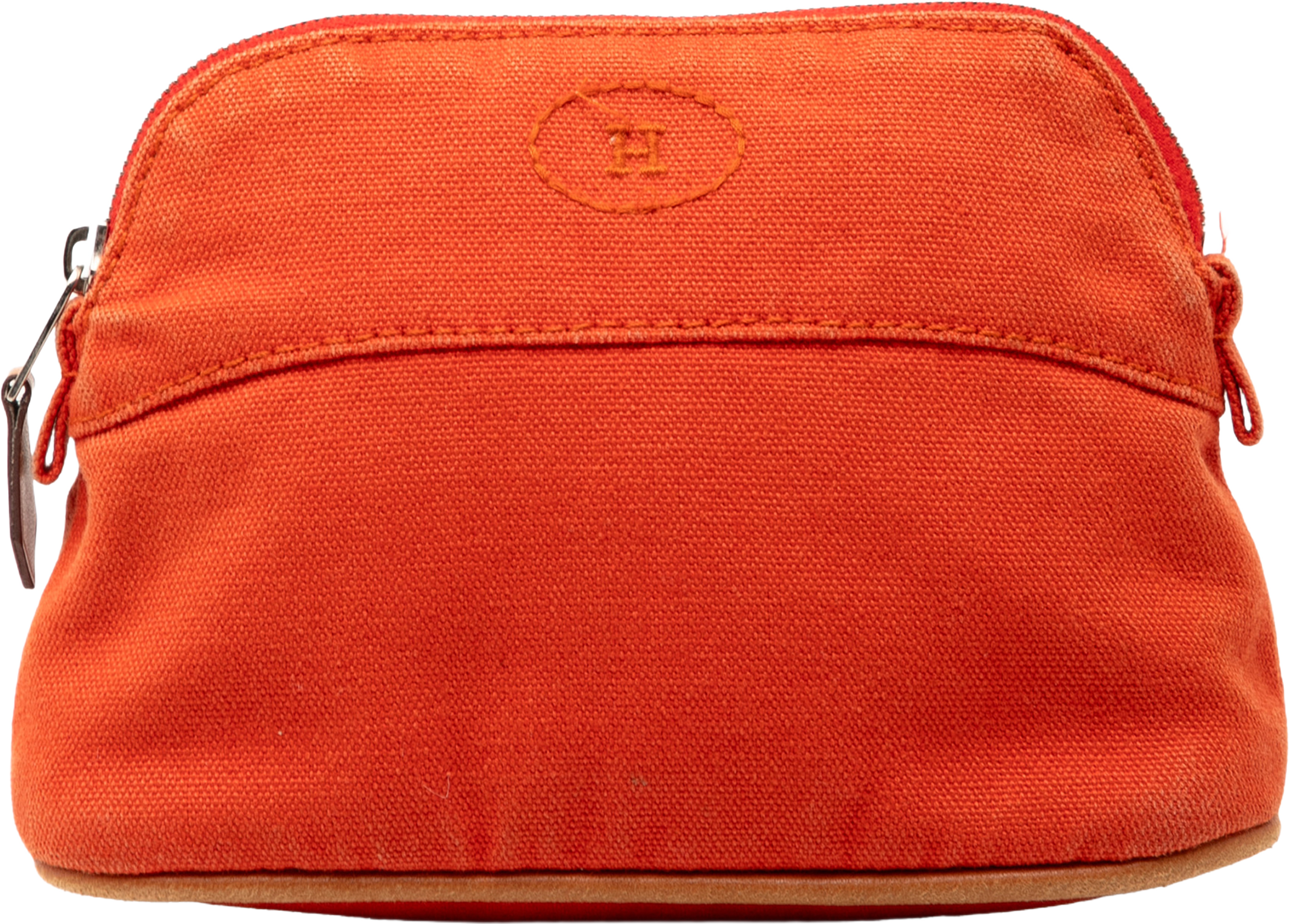 Hermès Mini Toile Bolide Case, från Luxclusif, i färgen orange. Klicka för att öppna bilden i stort format