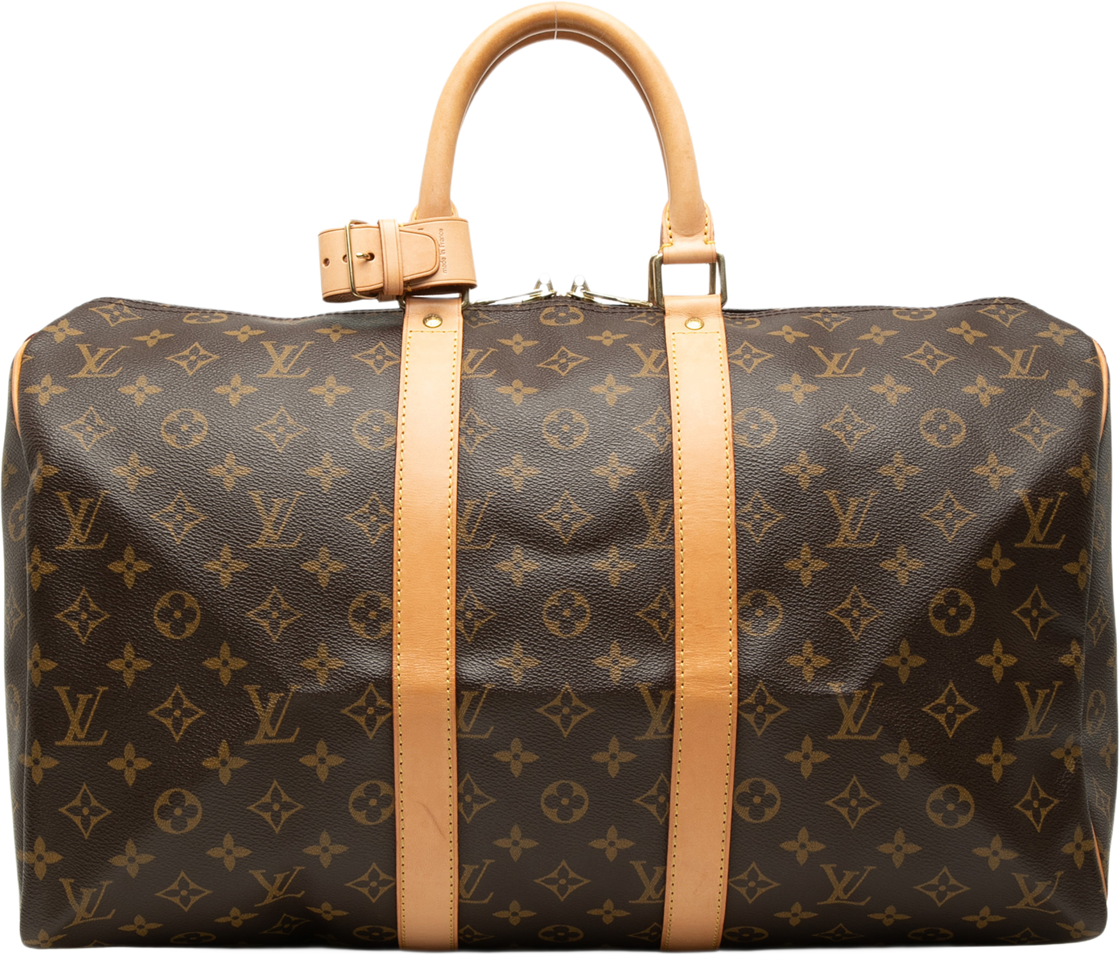 Louis Vuitton Monogram Keepall 45, från Luxclusif, i färgen brun. Klicka för att öppna bilden i stort format