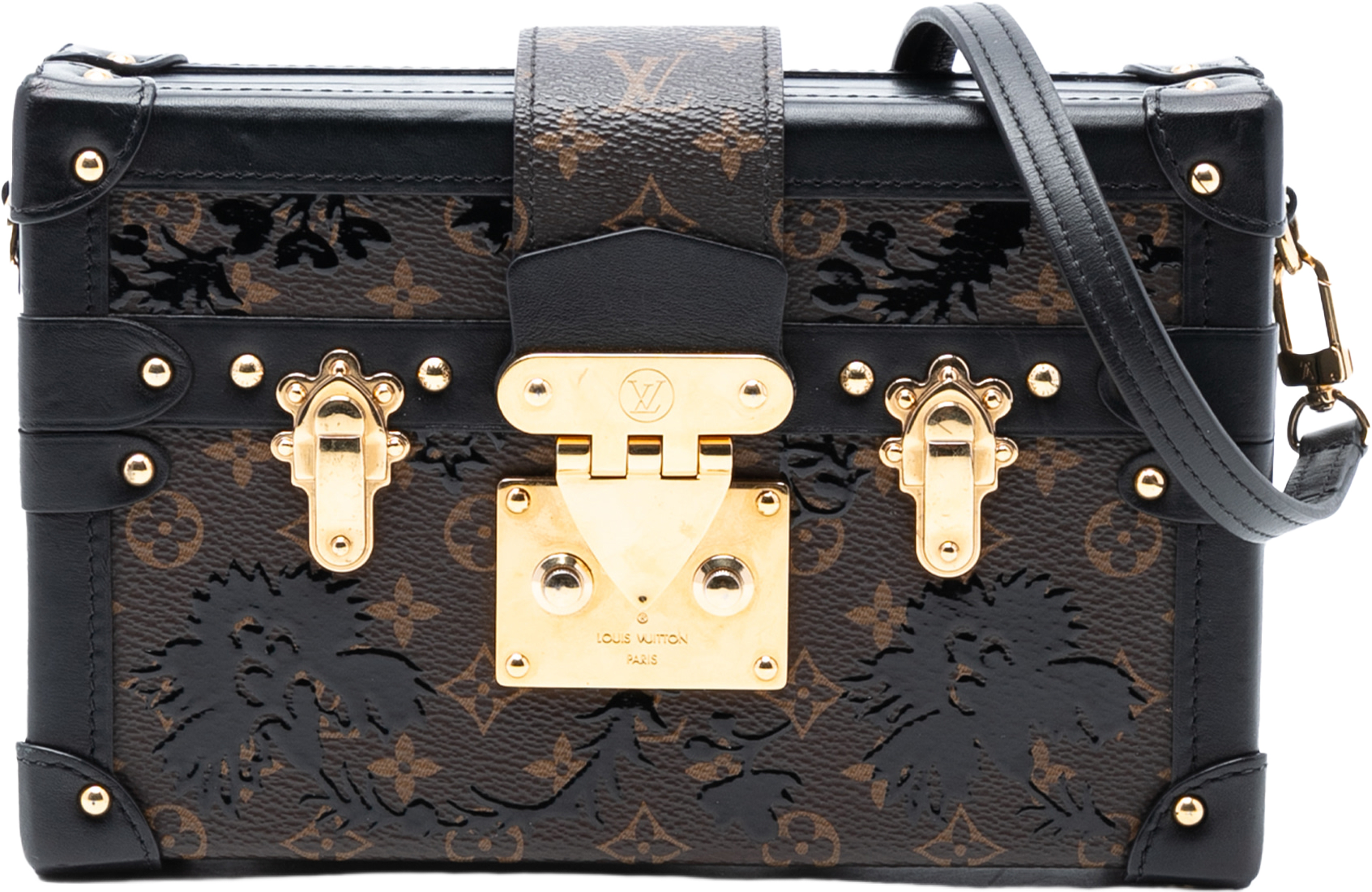 Louis Vuitton Monogram Blossom Petite Malle, från Luxclusif, i färgen brown. Klicka för att öppna bilden i stort format