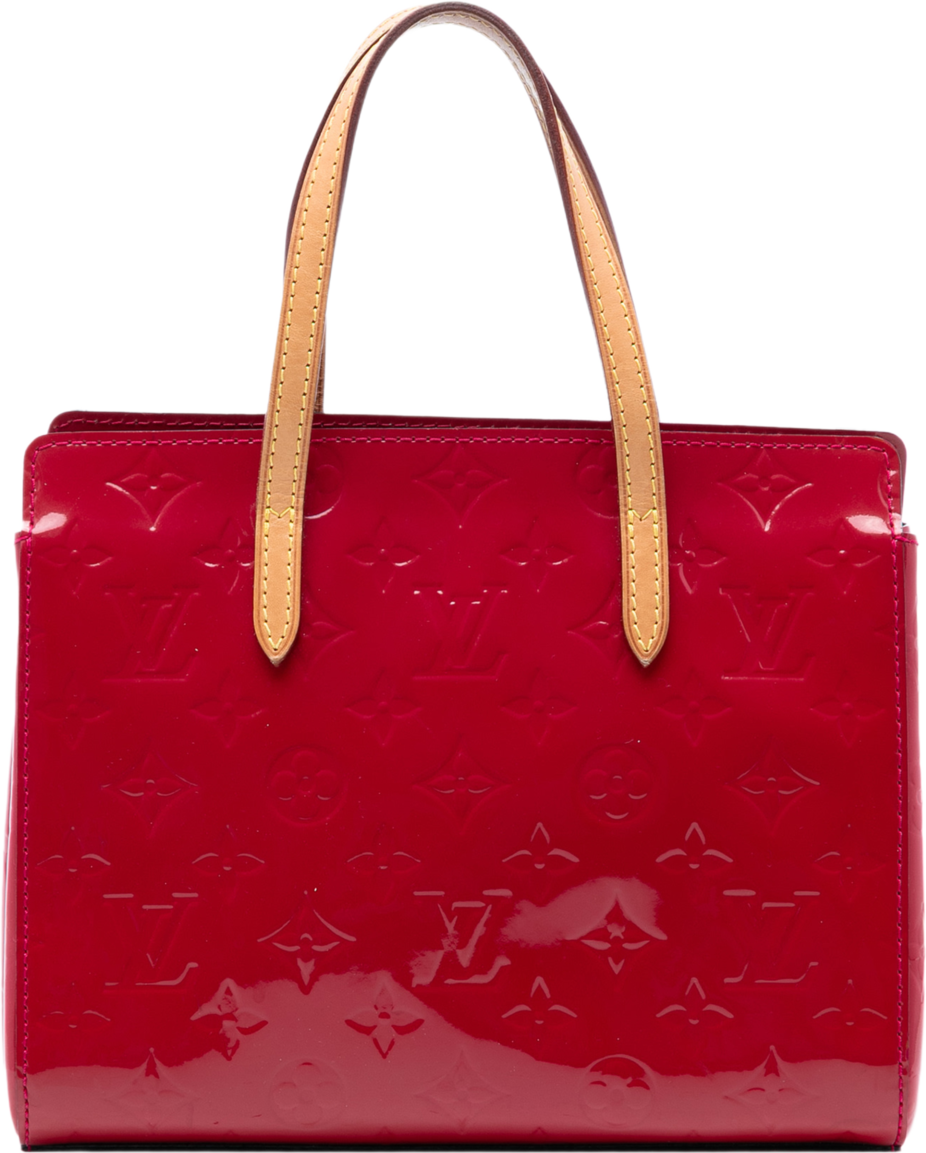 Louis Vuitton Monogram Vernis Catalina Bb, från Luxclusif, i färgen red. Klicka för att öppna bilden i stort format