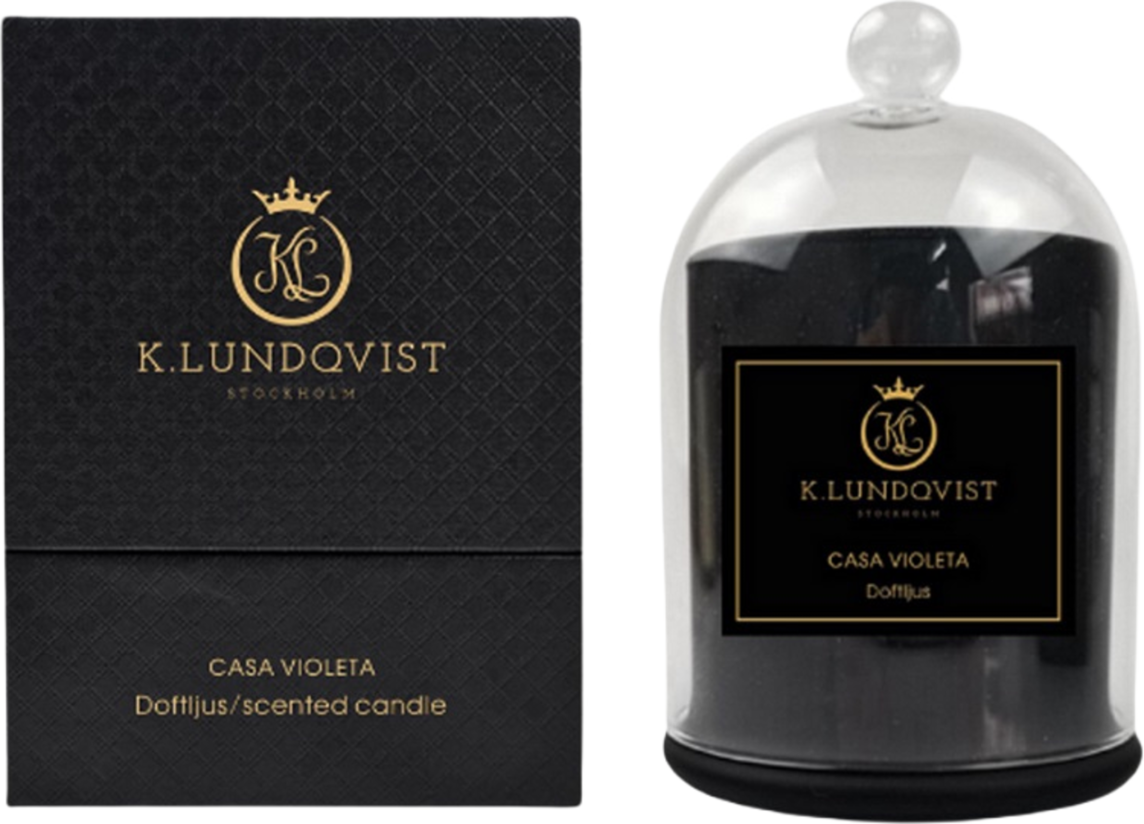 K. Lundqvist Doftljus Med Glaskupa Casa Violeta