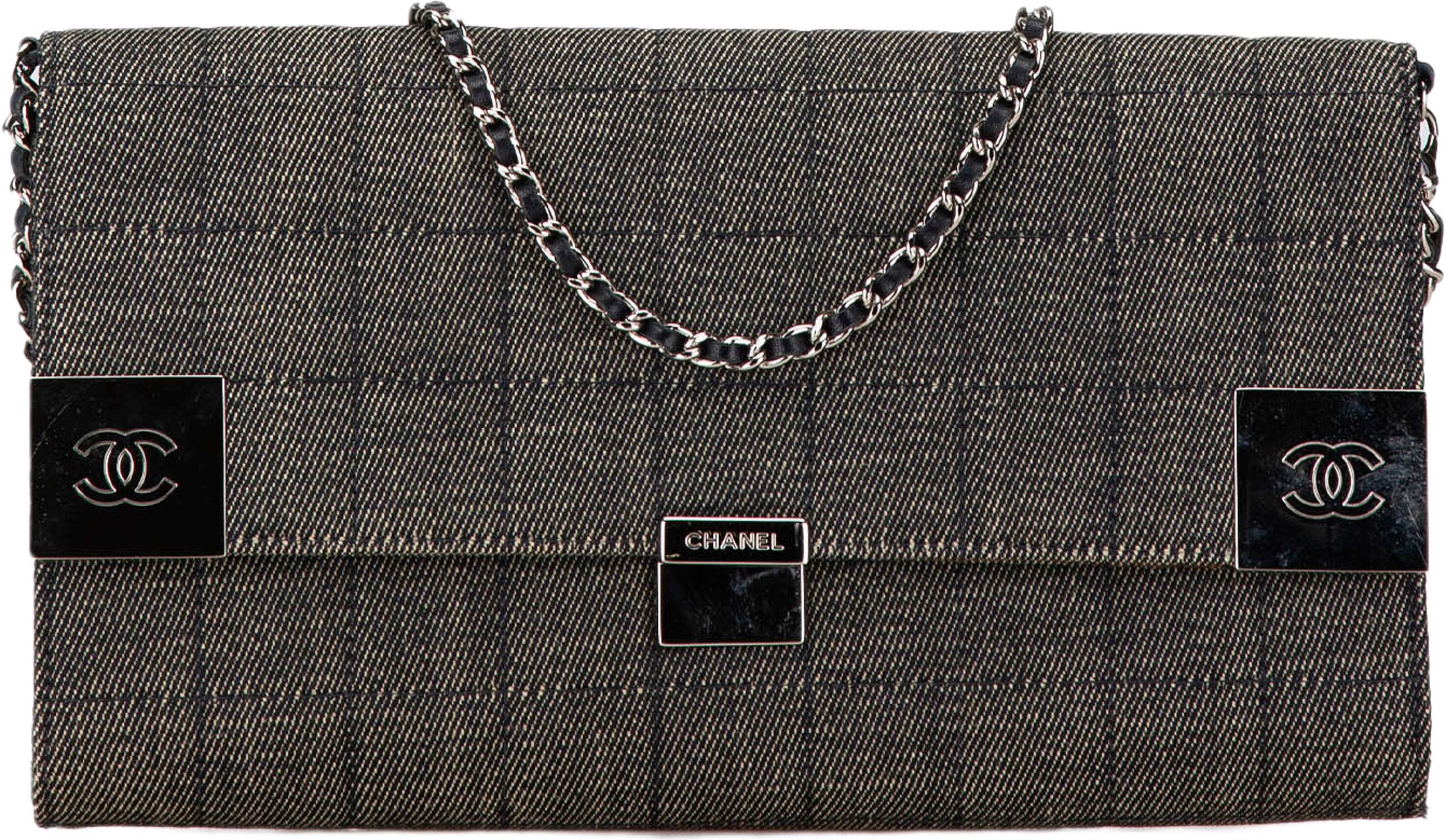Chanel Denim Choco Bar Chain Flap