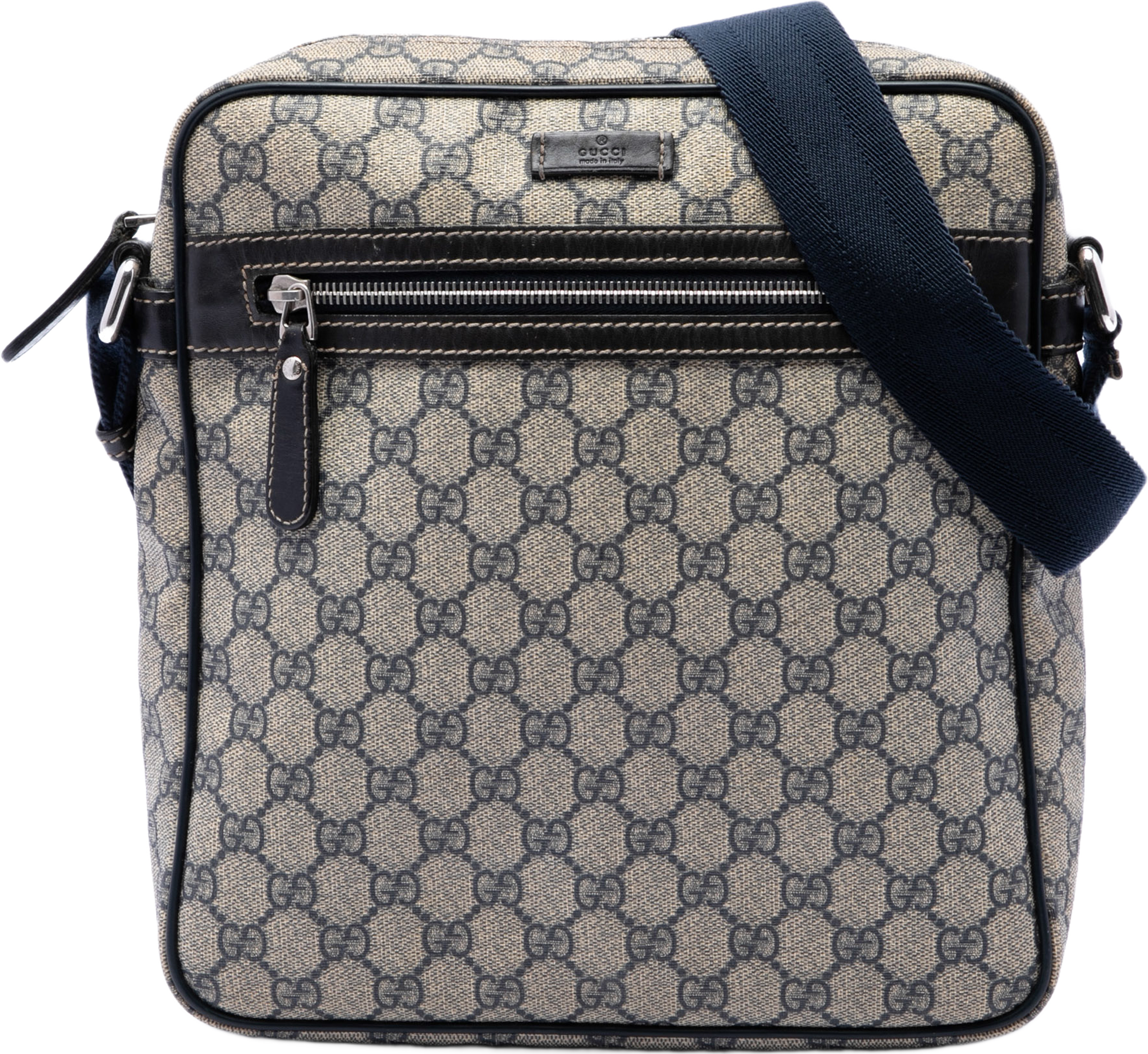 Gucci Gg Supreme Crossbody, från Luxclusif, i färgen beige. Klicka för att öppna bilden i stort format