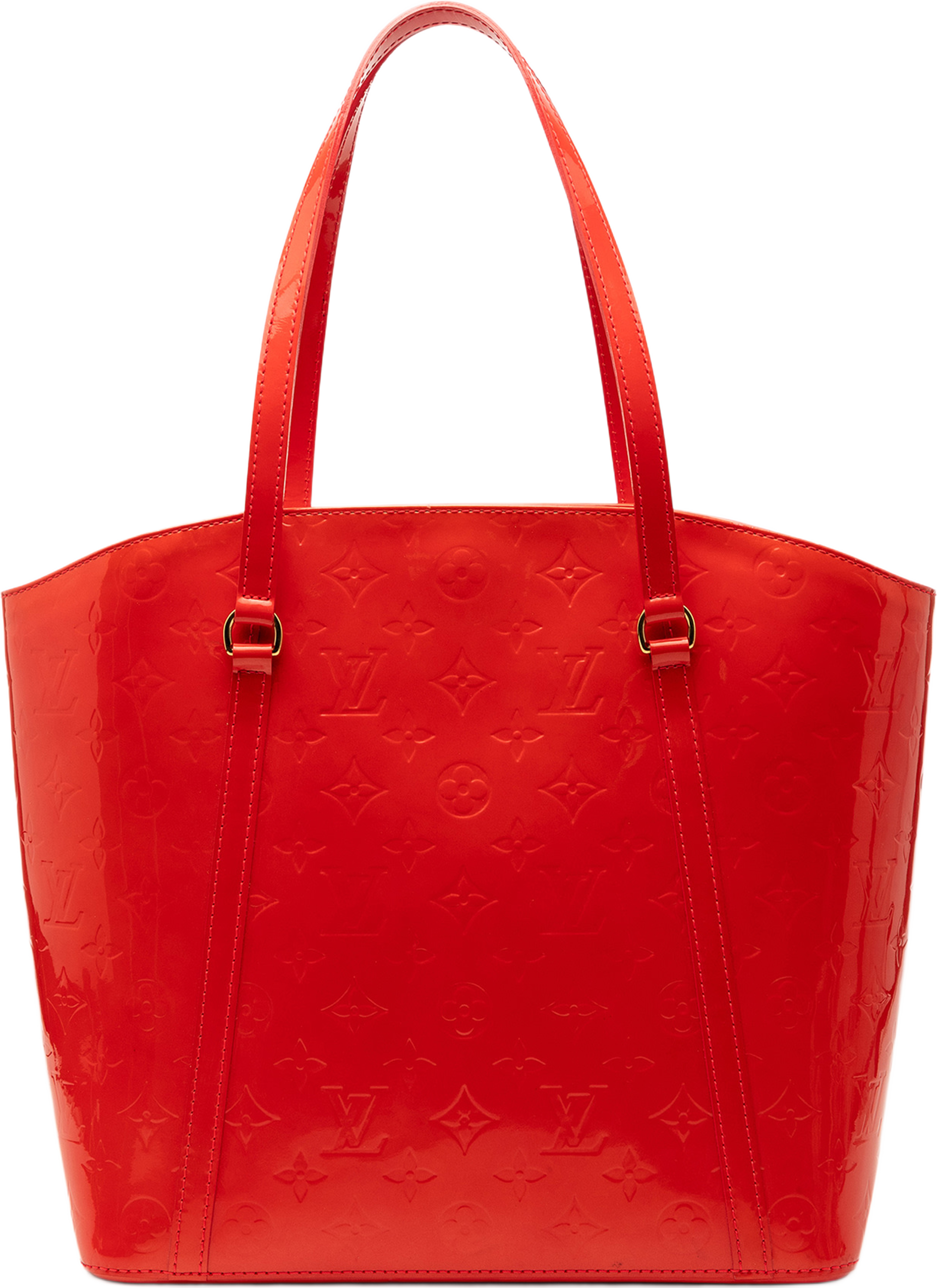 Louis Vuitton Monogram Vernis Avalon Gm, från Luxclusif, i färgen röd. Klicka för att öppna bilden i stort format