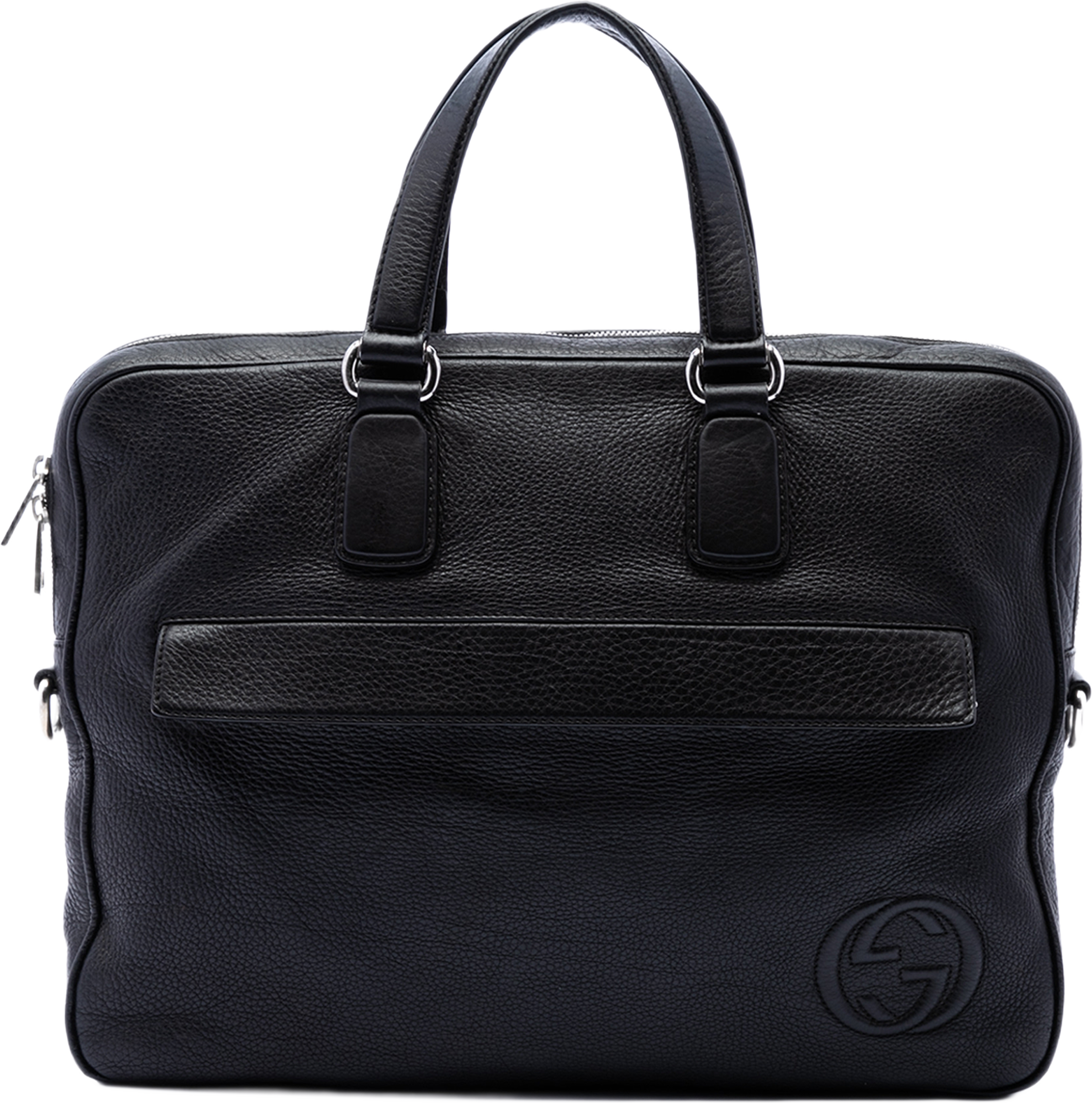 Gucci Calfskin Soho Briefcase, från Luxclusif, i färgen black. Klicka för att öppna bilden i stort format