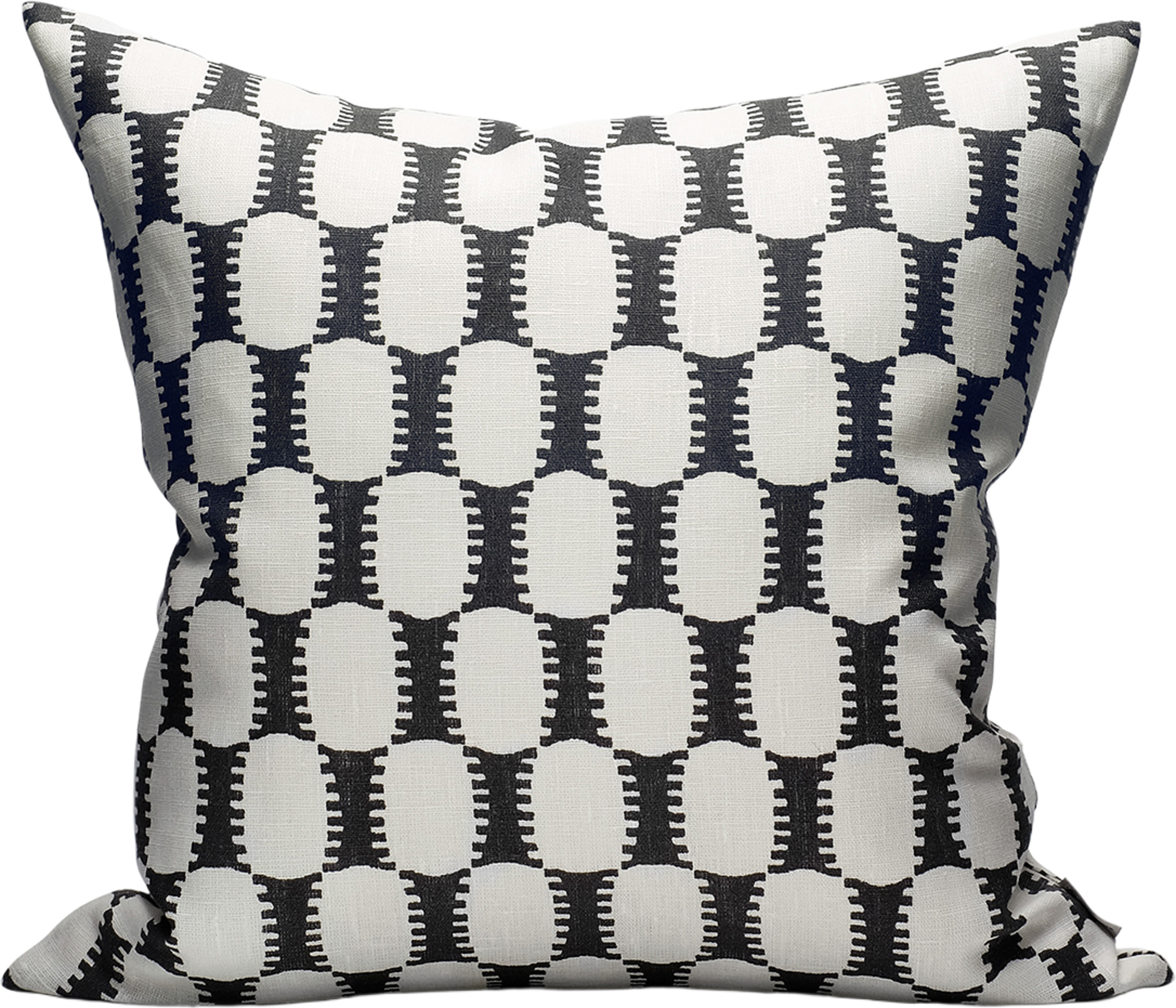 Cushion Cover Capri 50x50cm, från Littlephant, i färgen ivory / black. Klicka för att öppna bilden i stort format