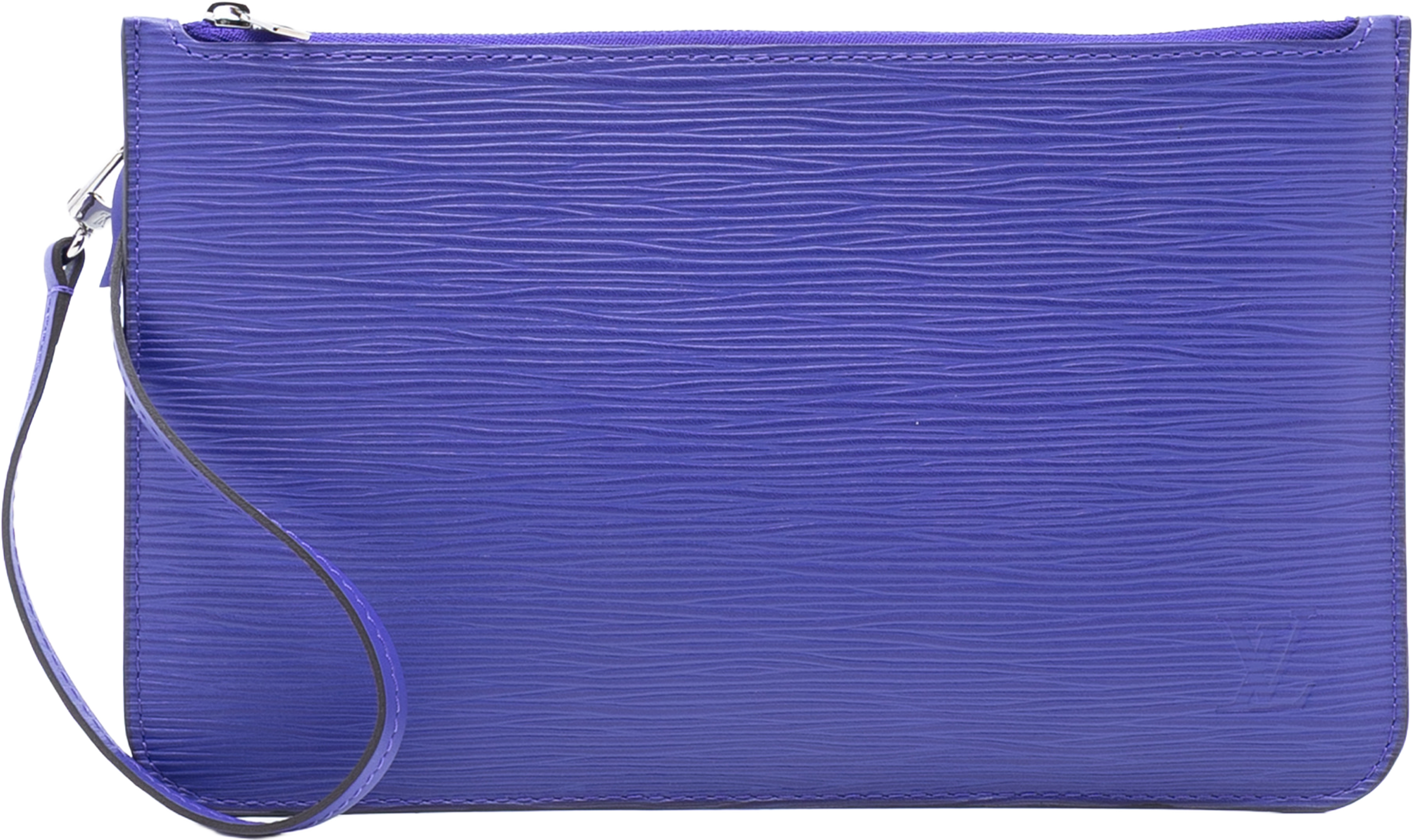 Louis Vuitton Epi Neverfull Pouch, från Luxclusif, i färgen purple. Klicka för att öppna bilden i stort format