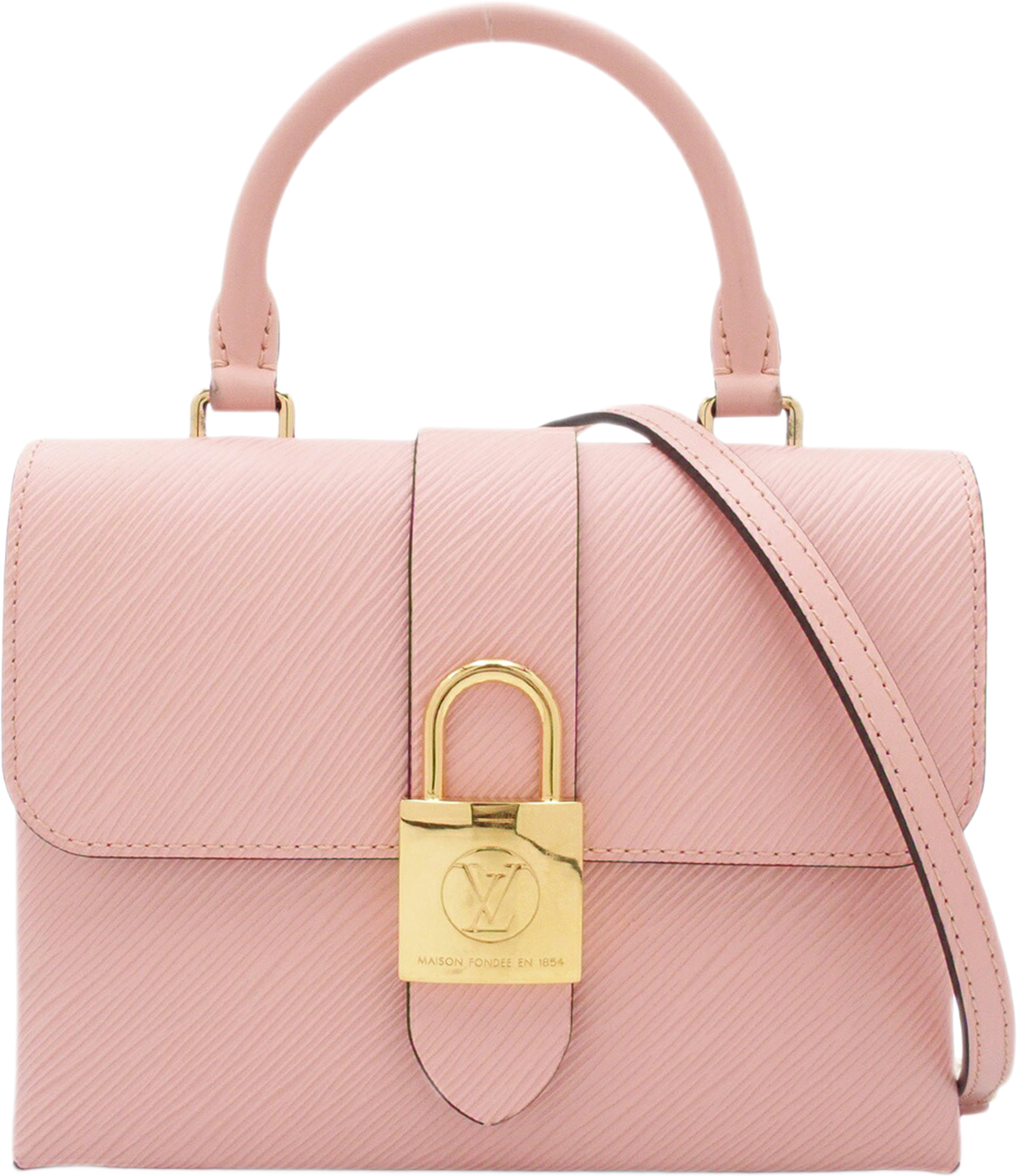 Louis Vuitton Epi Locky Bb, från Luxclusif, i färgen light pink. Klicka för att öppna bilden i stort format