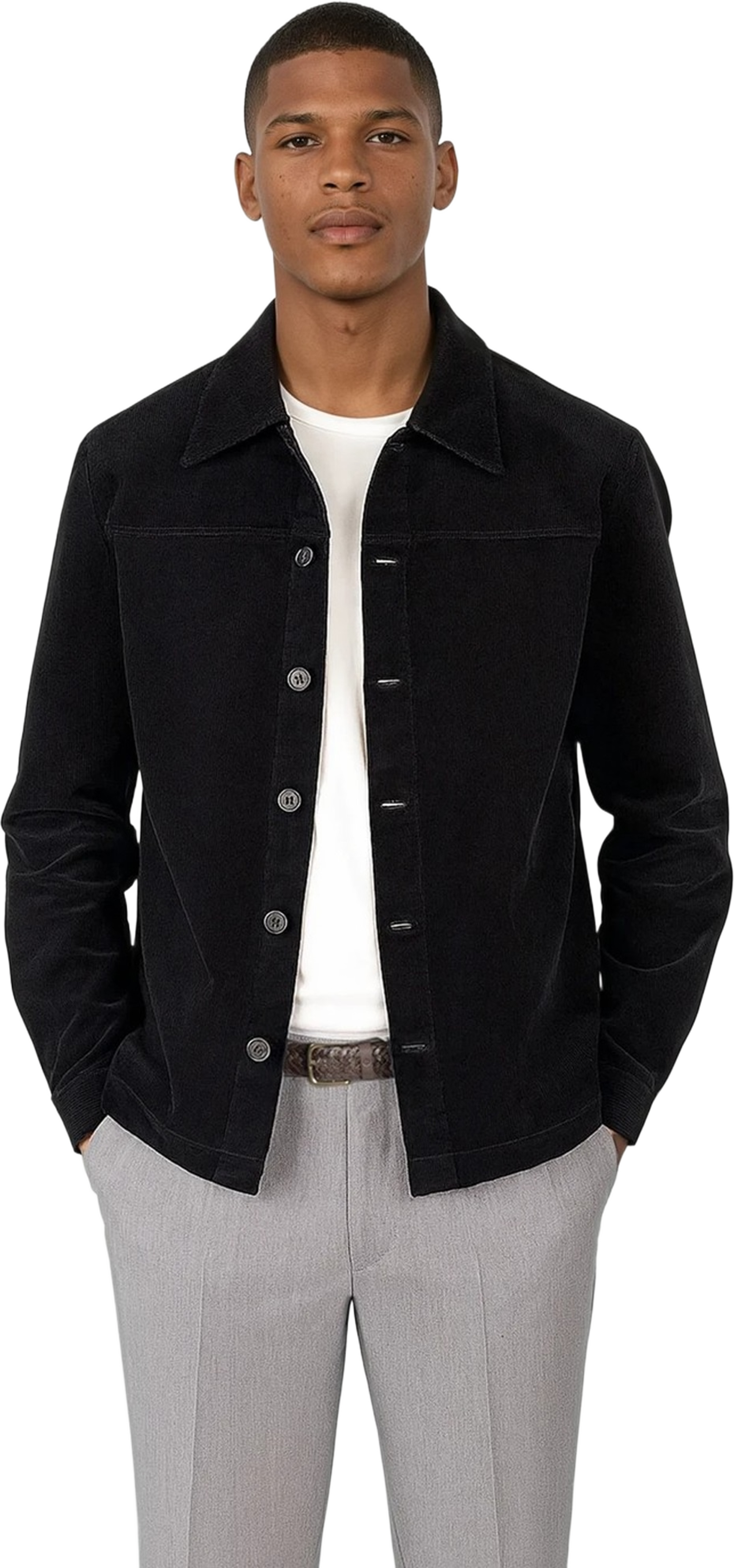 Dylan Cord Overshirt 3.0, från Ciszere, i färgen black. Klicka för att öppna bilden i stort format