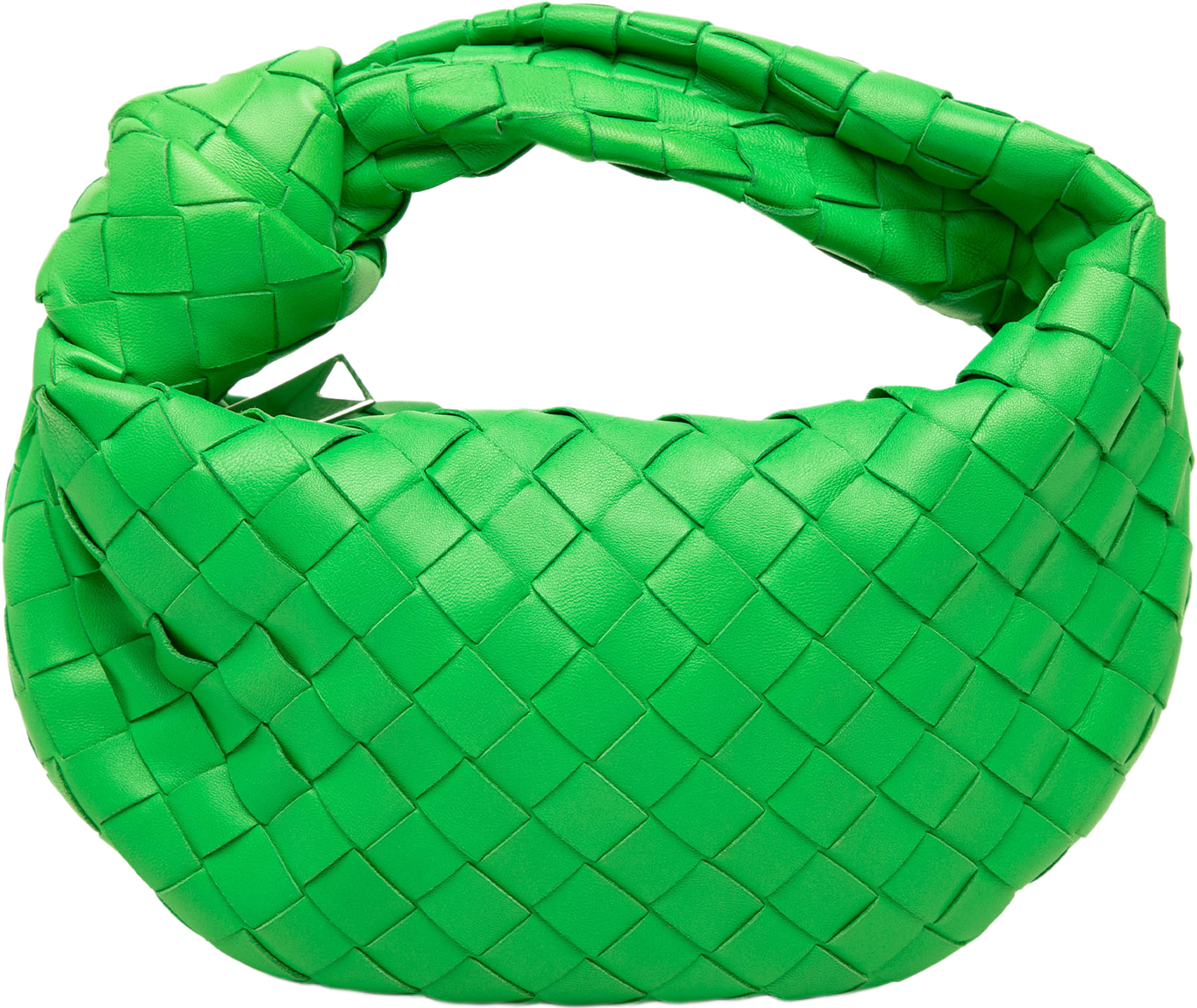 Bottega Veneta Mini Nappa Intrecciato Jodie, från Luxclusif, i färgen green. Klicka för att öppna bilden i stort format