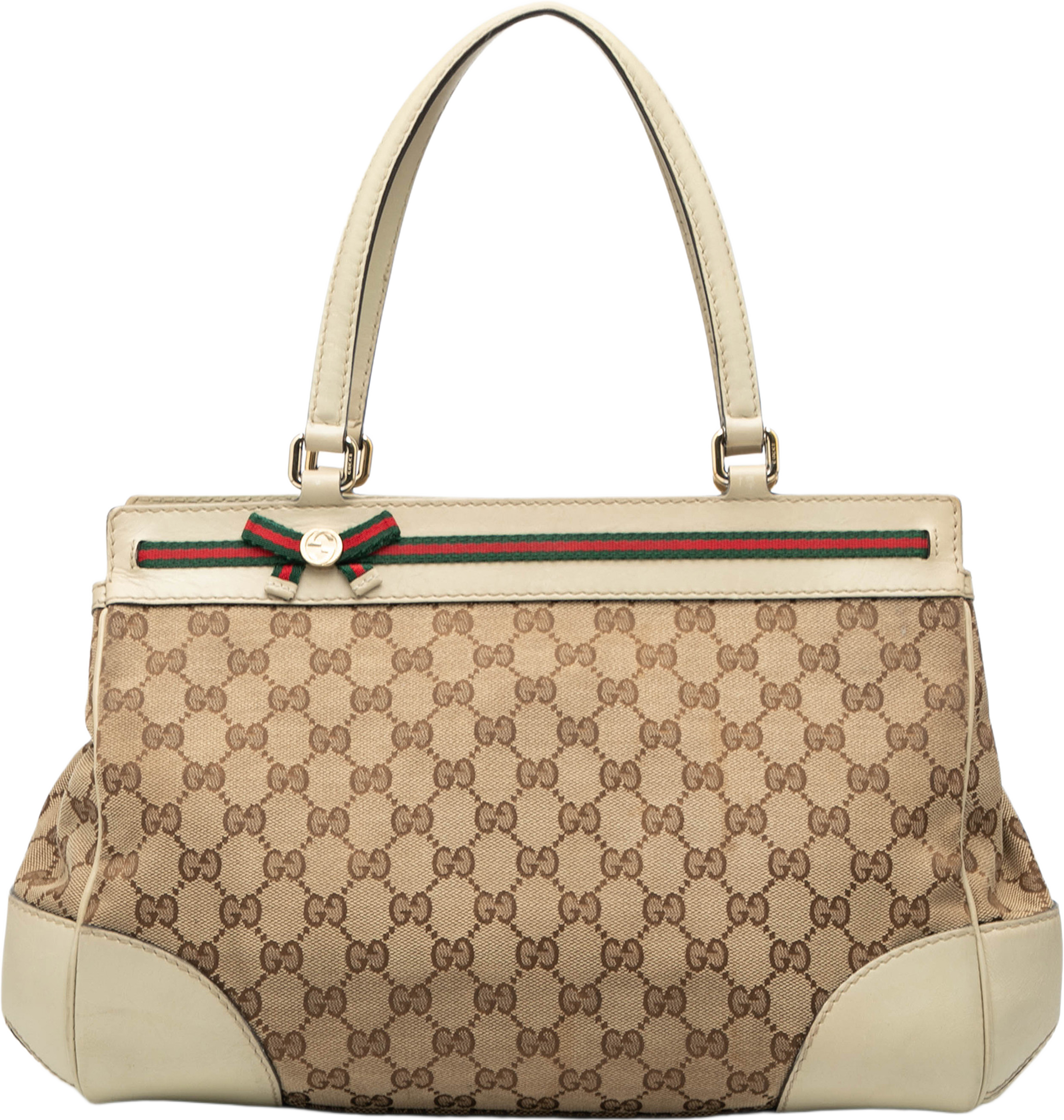 Gucci Gg Canvas Mayfair Tote, från Luxclusif, i färgen beige. Klicka för att öppna bilden i stort format