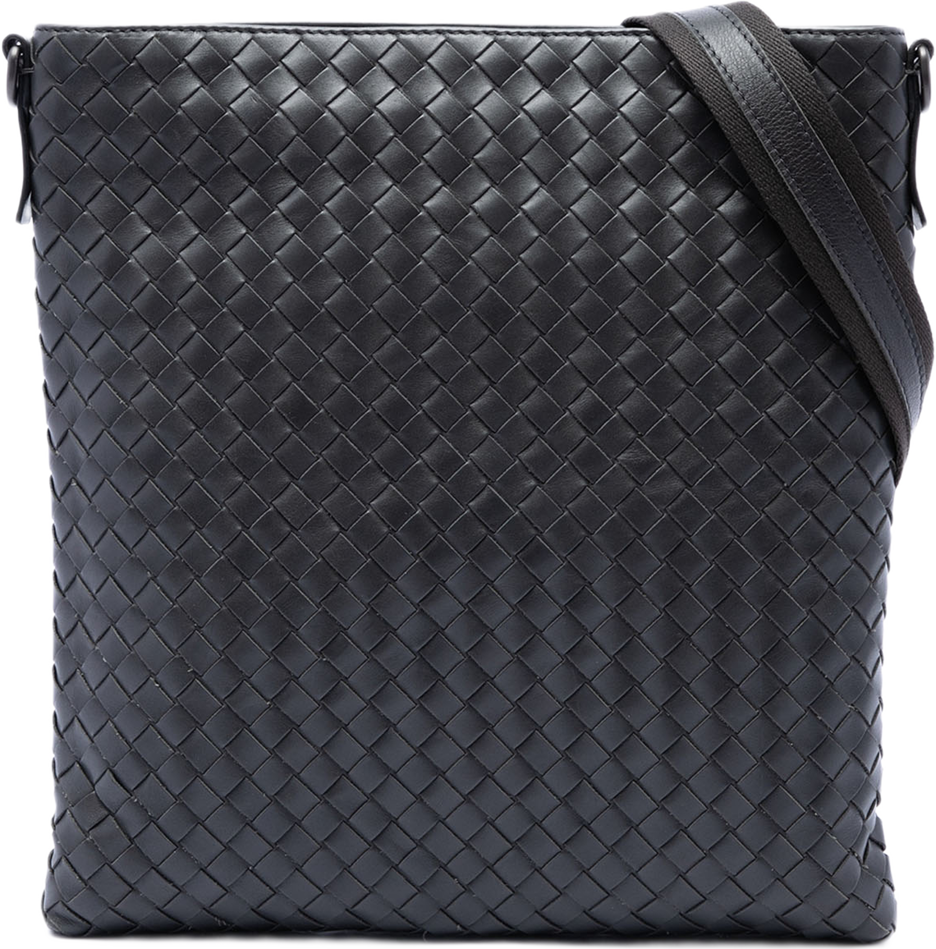 Bottega Veneta Nappa Intrecciato Vn Crossbody, från Luxclusif, i färgen grå. Klicka för att öppna bilden i stort format