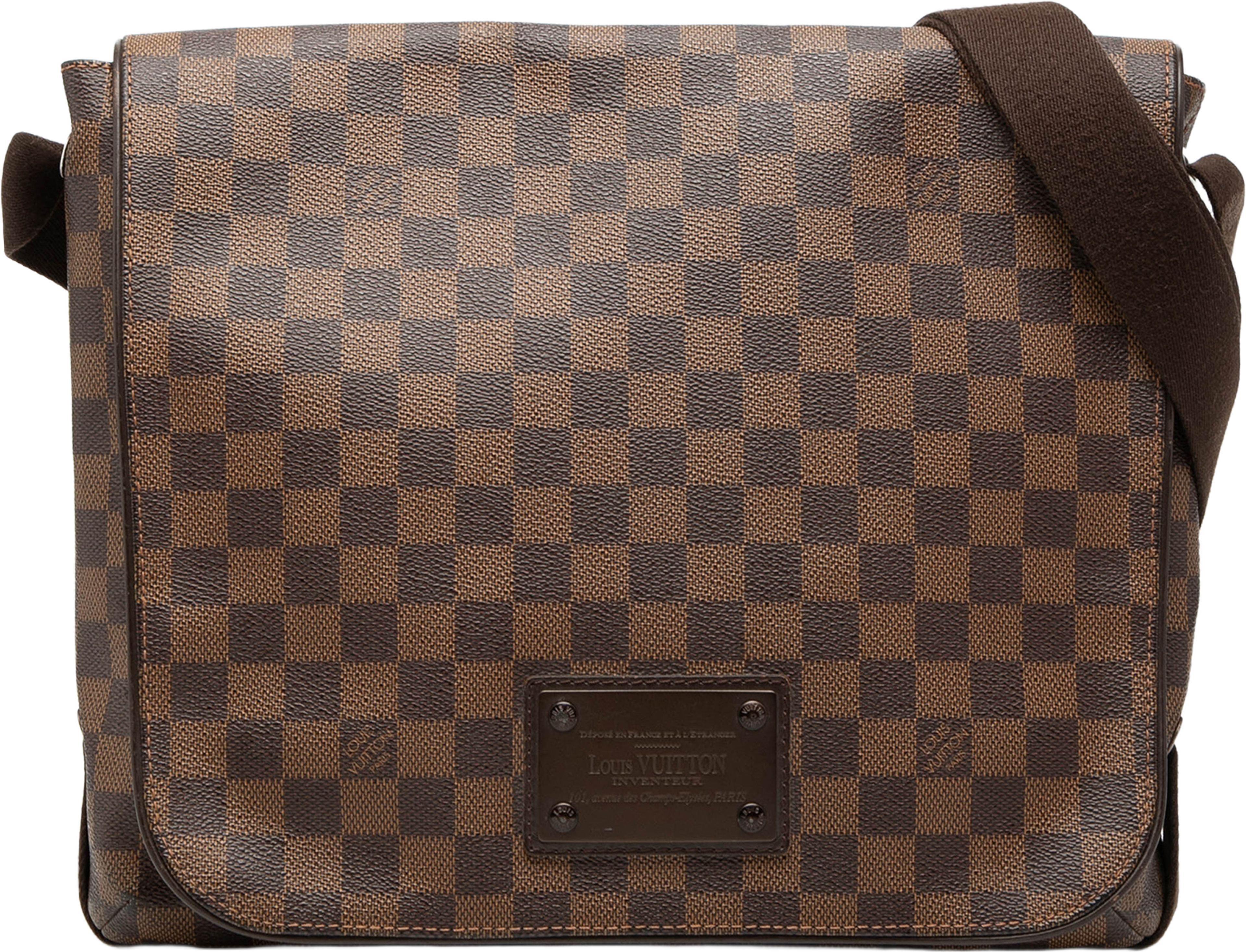 Louis Vuitton Damier Ebene Brooklyn Mm, från Luxclusif, i färgen brown. Klicka för att öppna bilden i stort format