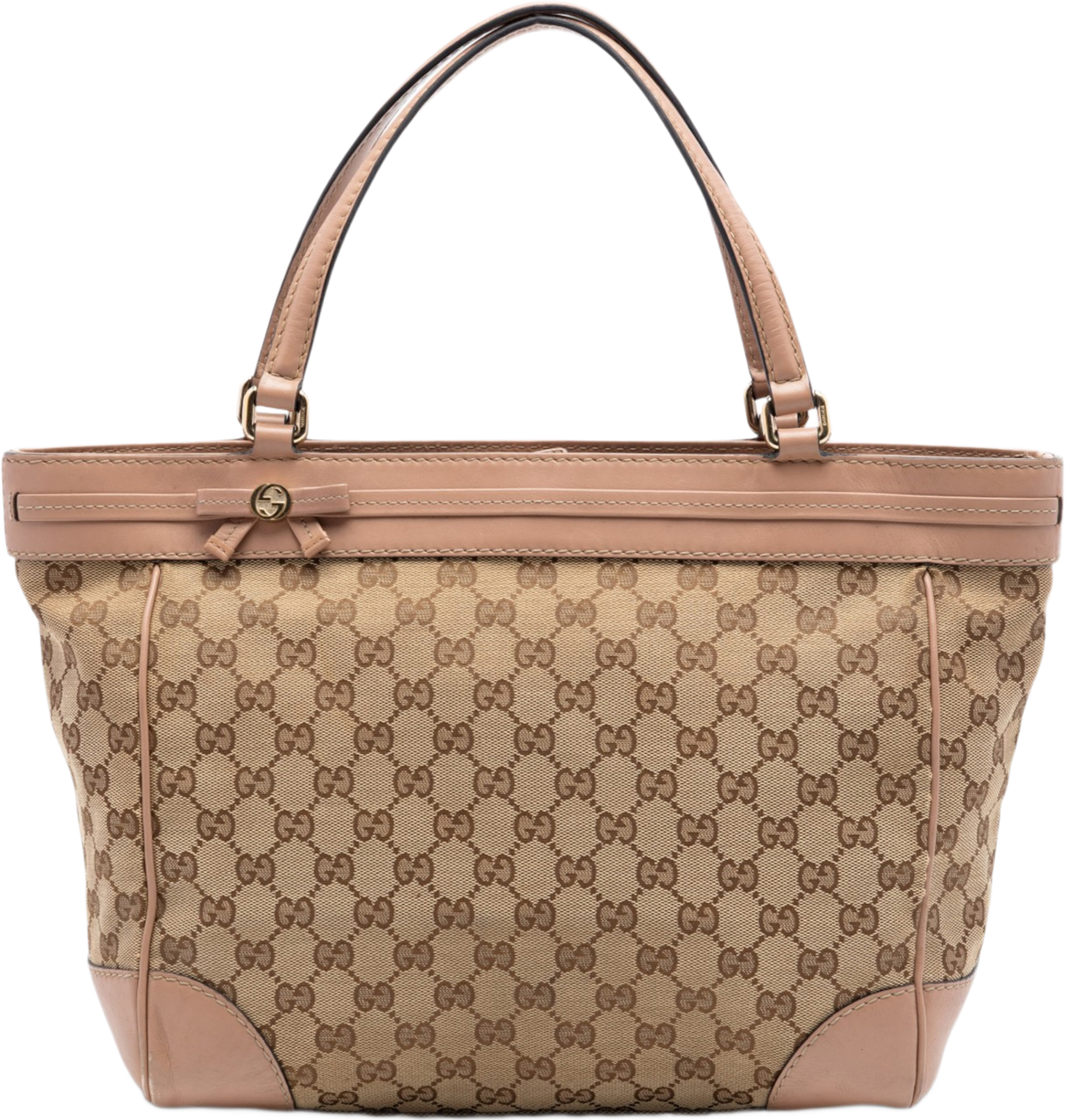 Gucci Gg Canvas Mayfair Tote, från Luxclusif, i färgen beige. Klicka för att öppna bilden i stort format