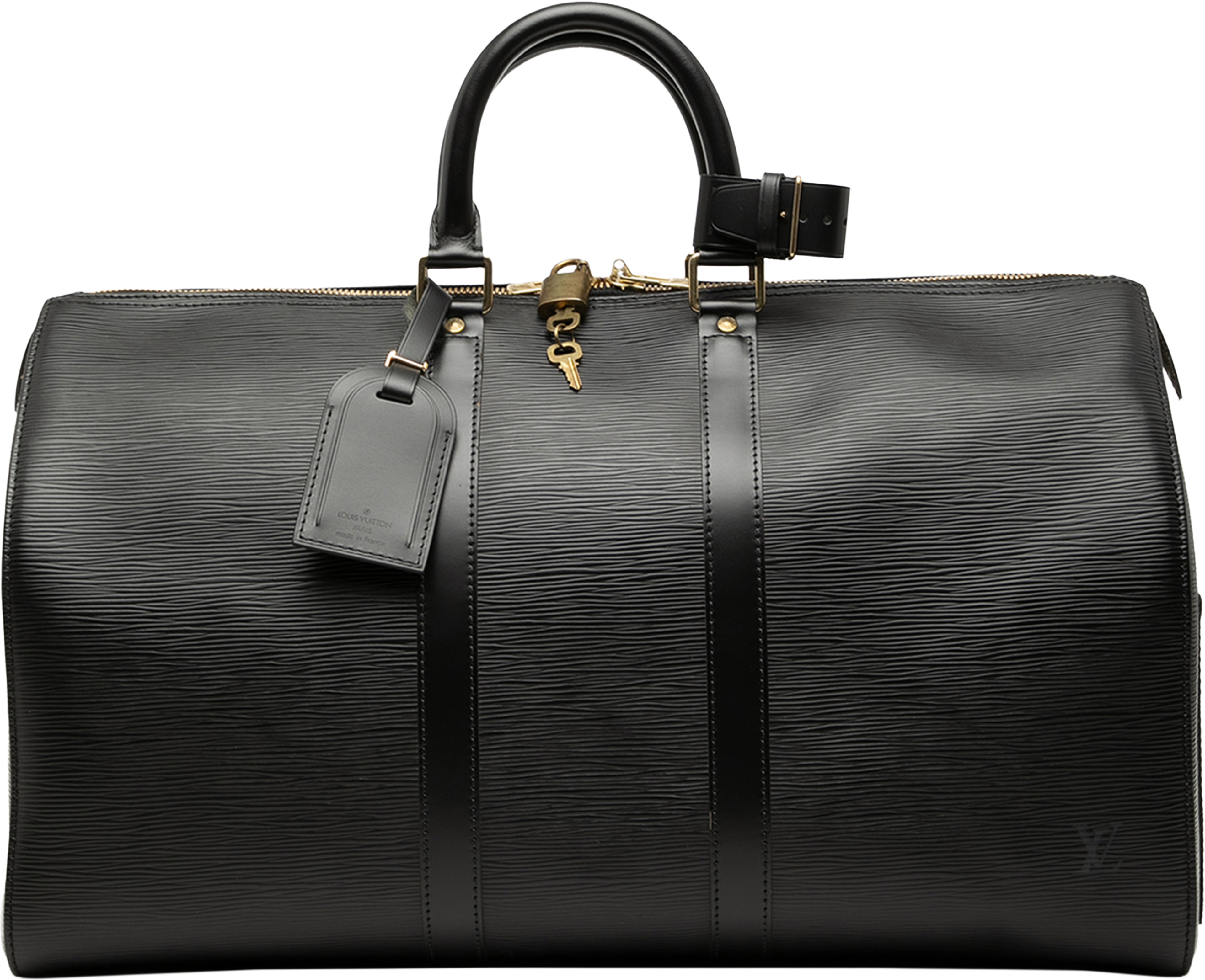 Louis Vuitton Epi Keepall 50, från Luxclusif, i färgen black. Klicka för att öppna bilden i stort format