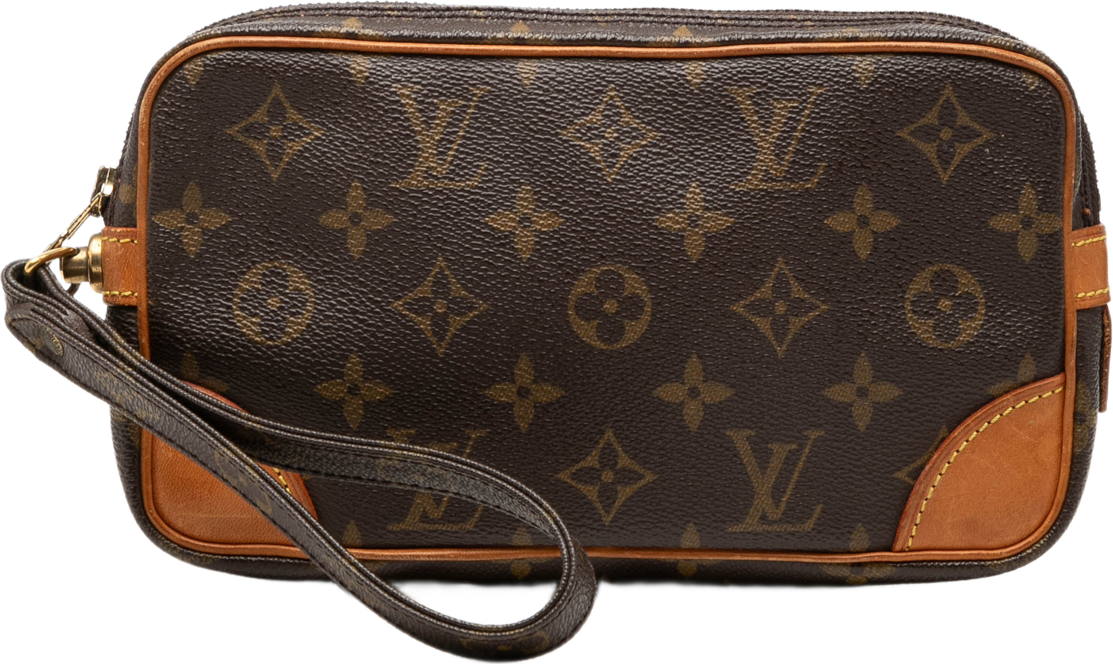 Louis Vuitton Monogram Marly Dragonne Pm, från Luxclusif, i färgen brun. Klicka för att öppna bilden i stort format