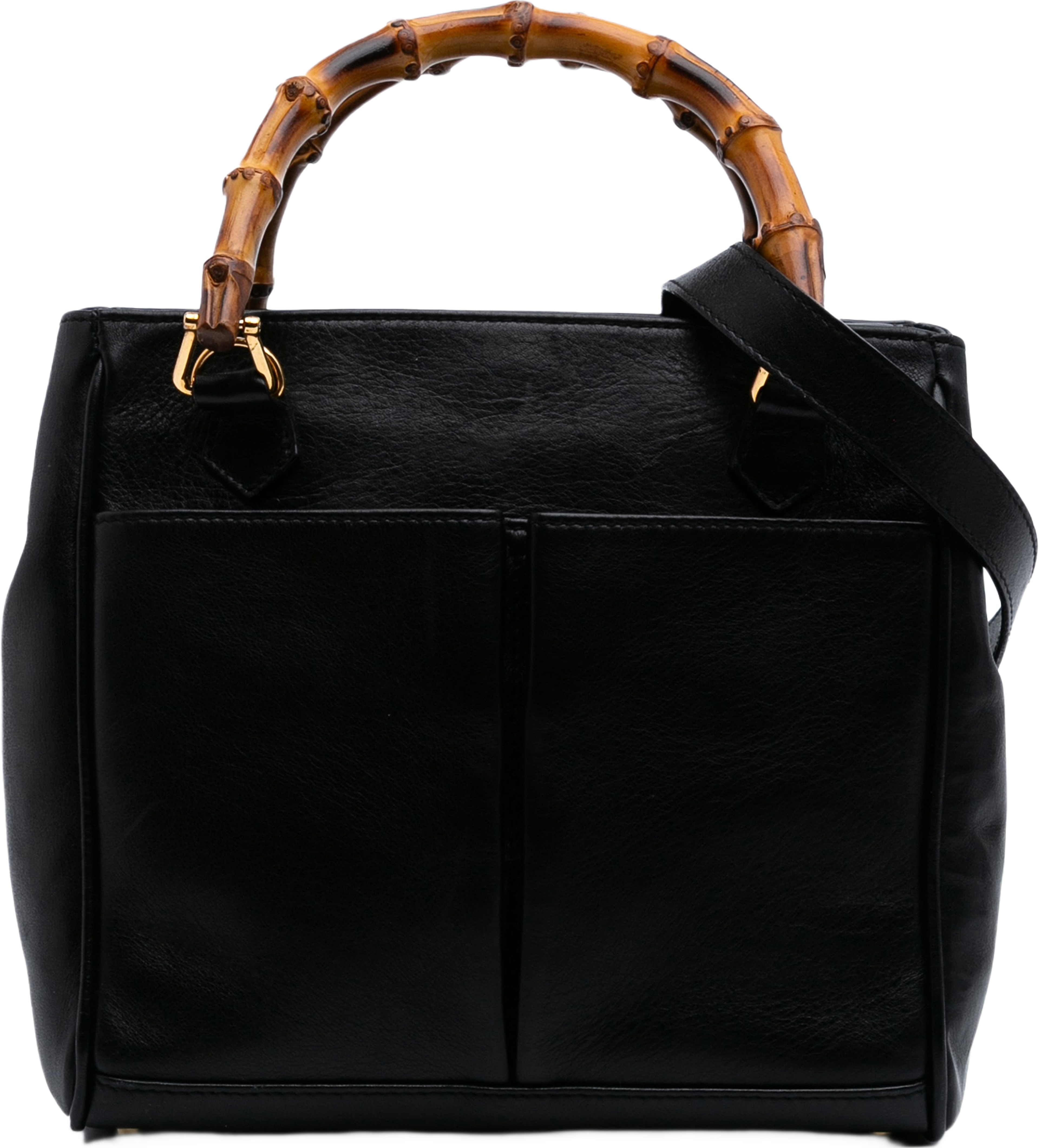 Gucci Small Leather Bamboo Satchel